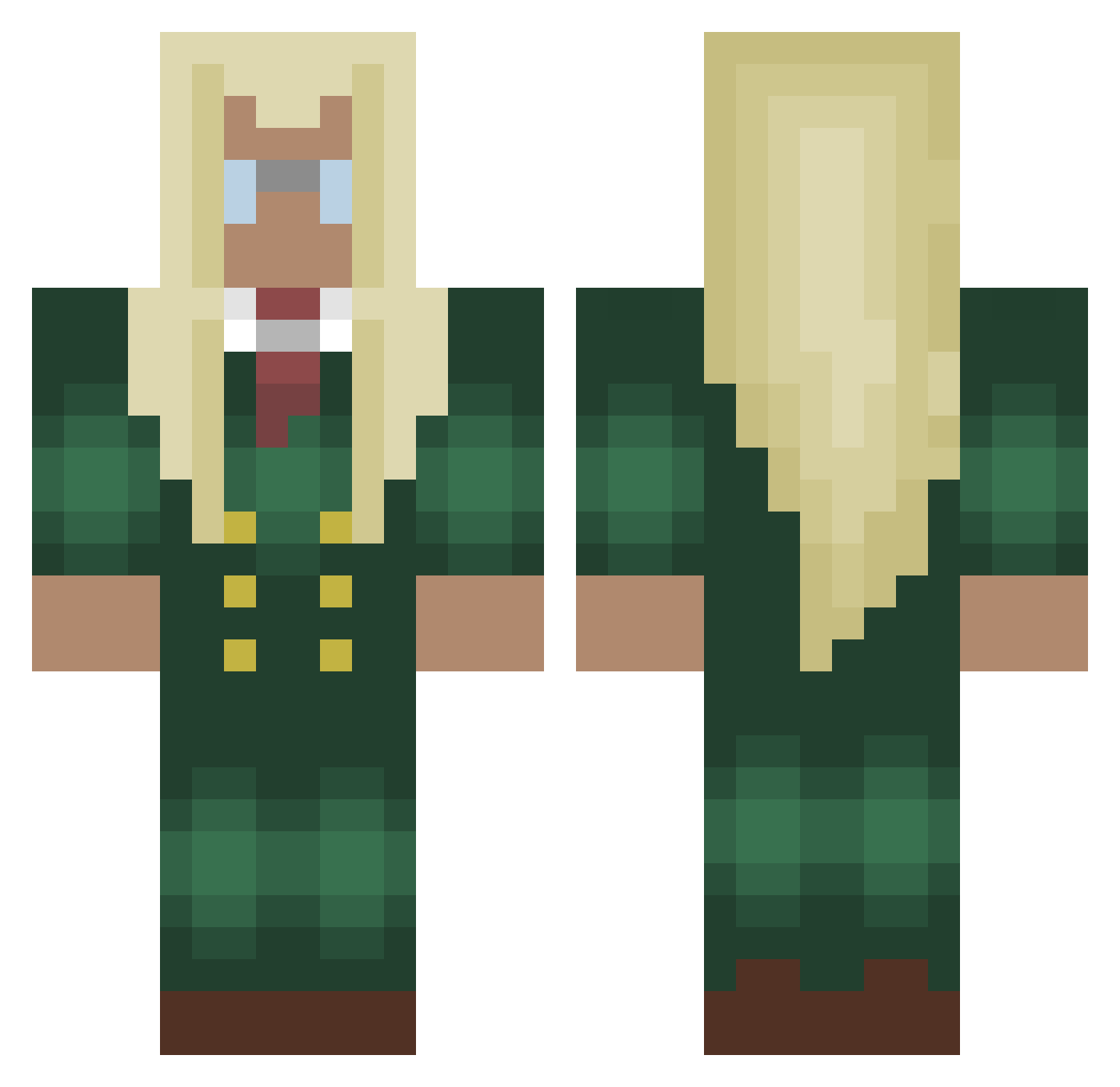 sjdsvgdu Minecraft skin, front and back view