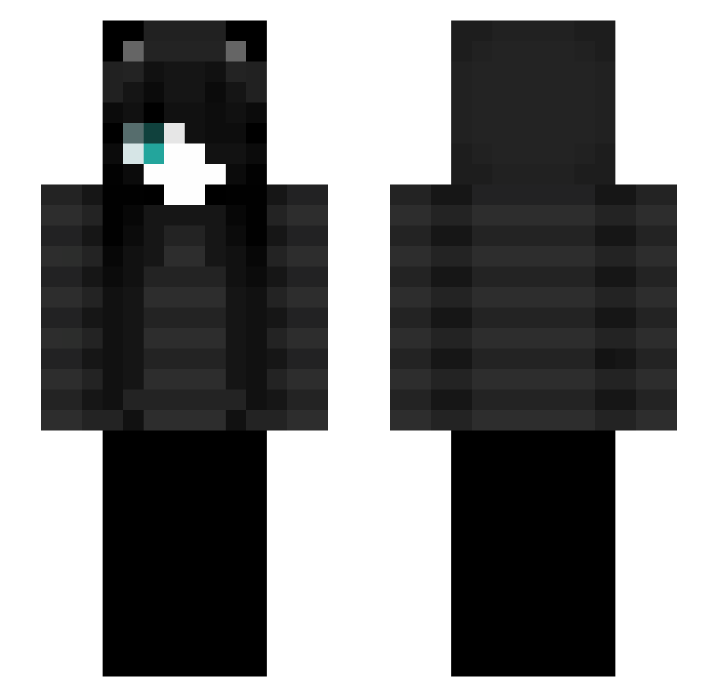 Storzm Minecraft skin, front and back view