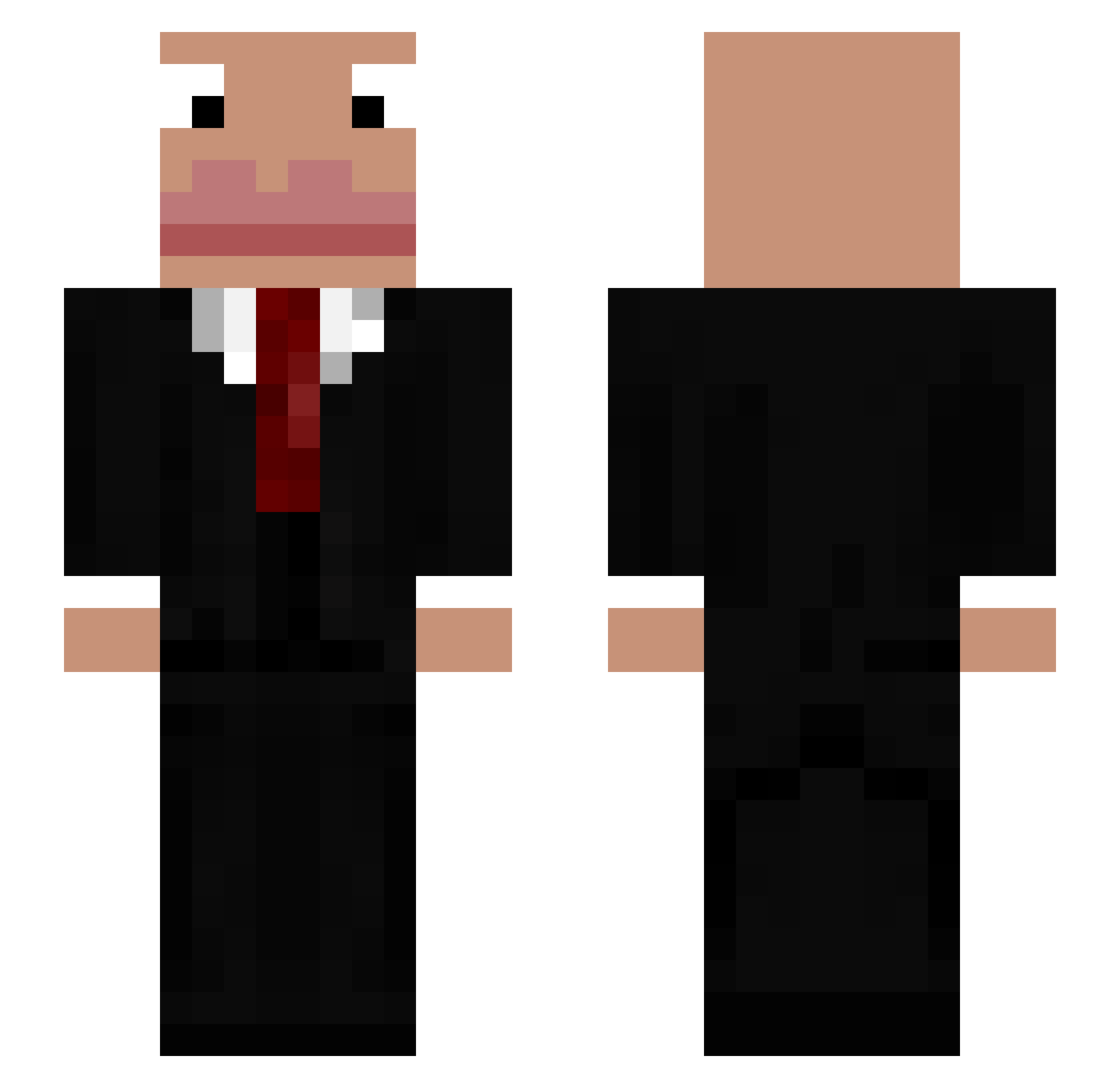 nlckky Minecraft skin, front and back view