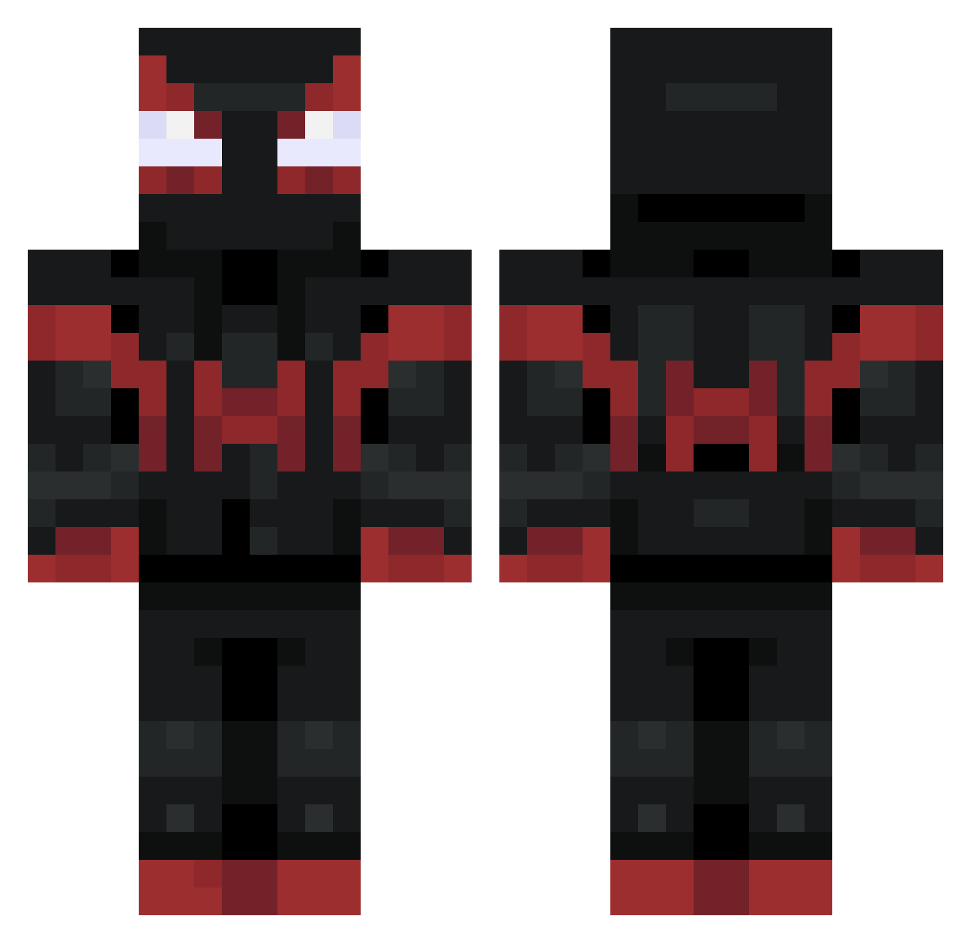 reXequte Minecraft skin, front and back view