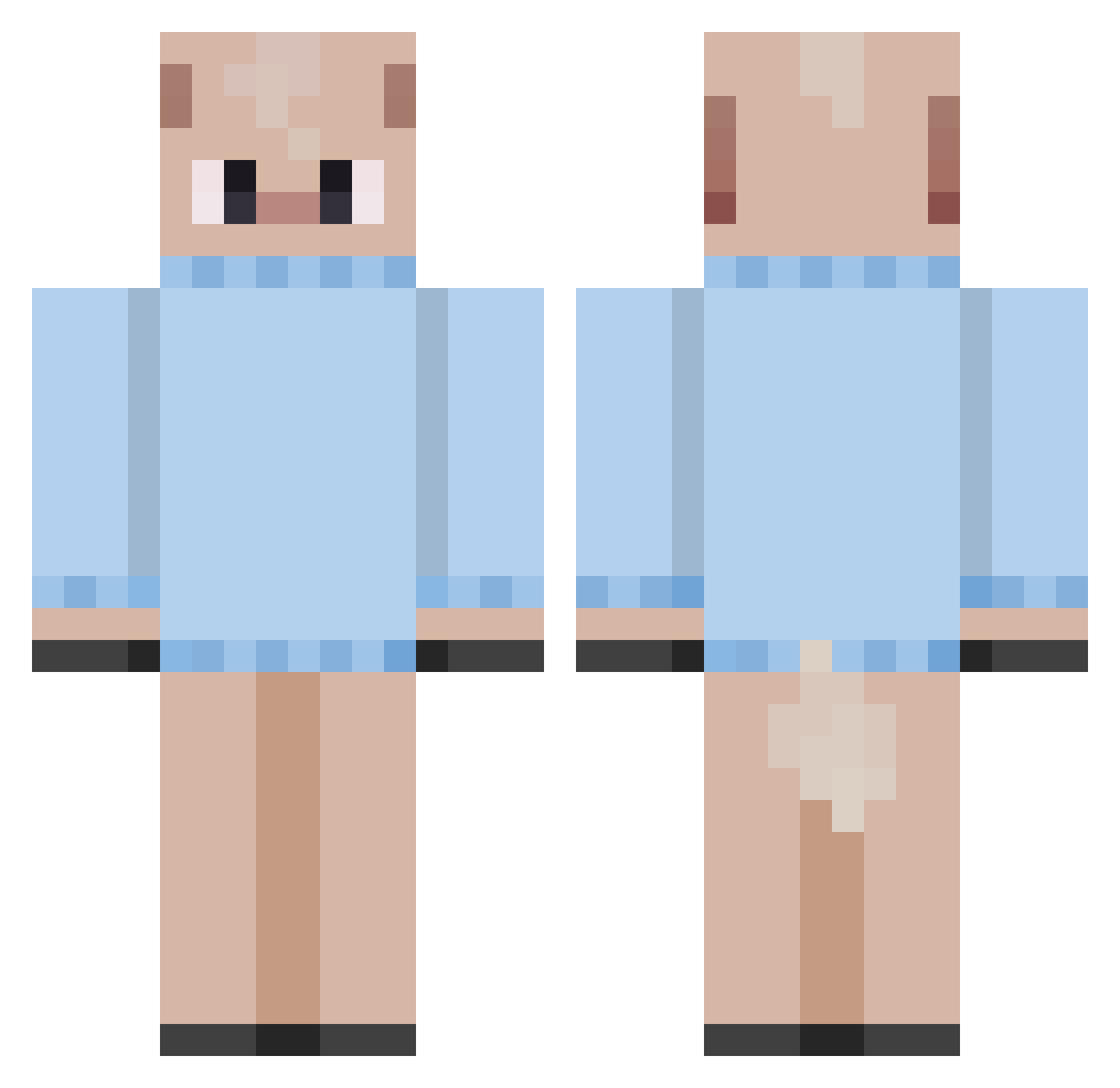 GiovaniII Minecraft skin, front and back view