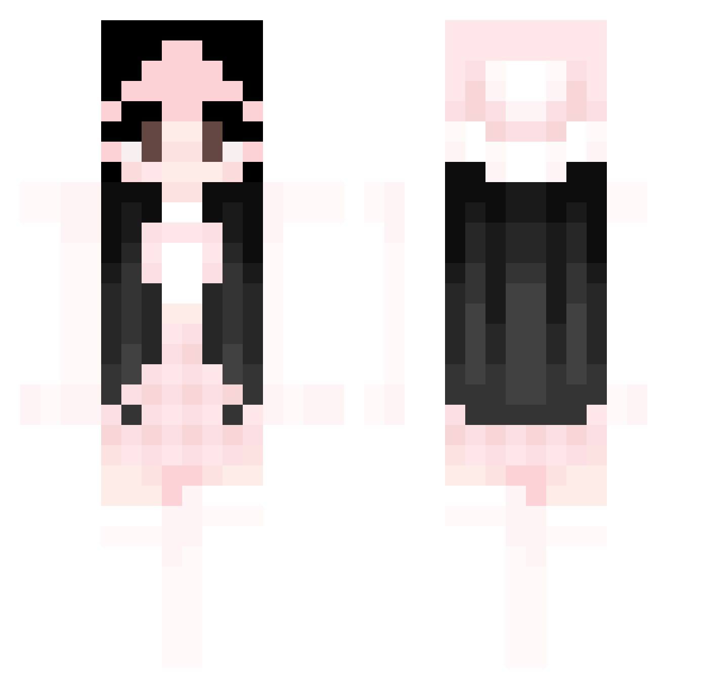 voxu Minecraft skin, front and back view