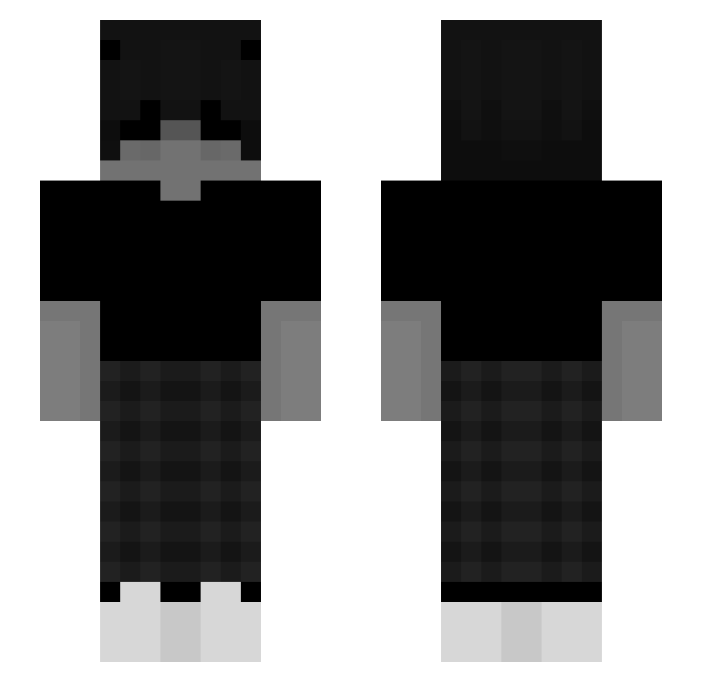 Xentriu Minecraft skin, front and back view