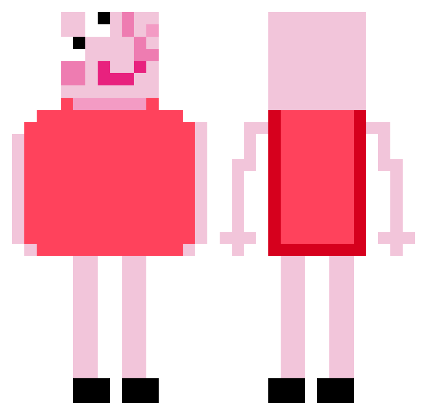 Kalapaha Minecraft skin, front and back view