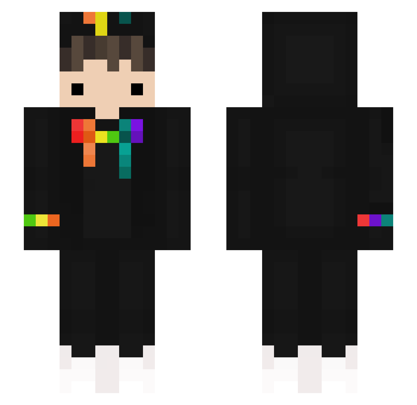 Traders Minecraft skin, front and back view