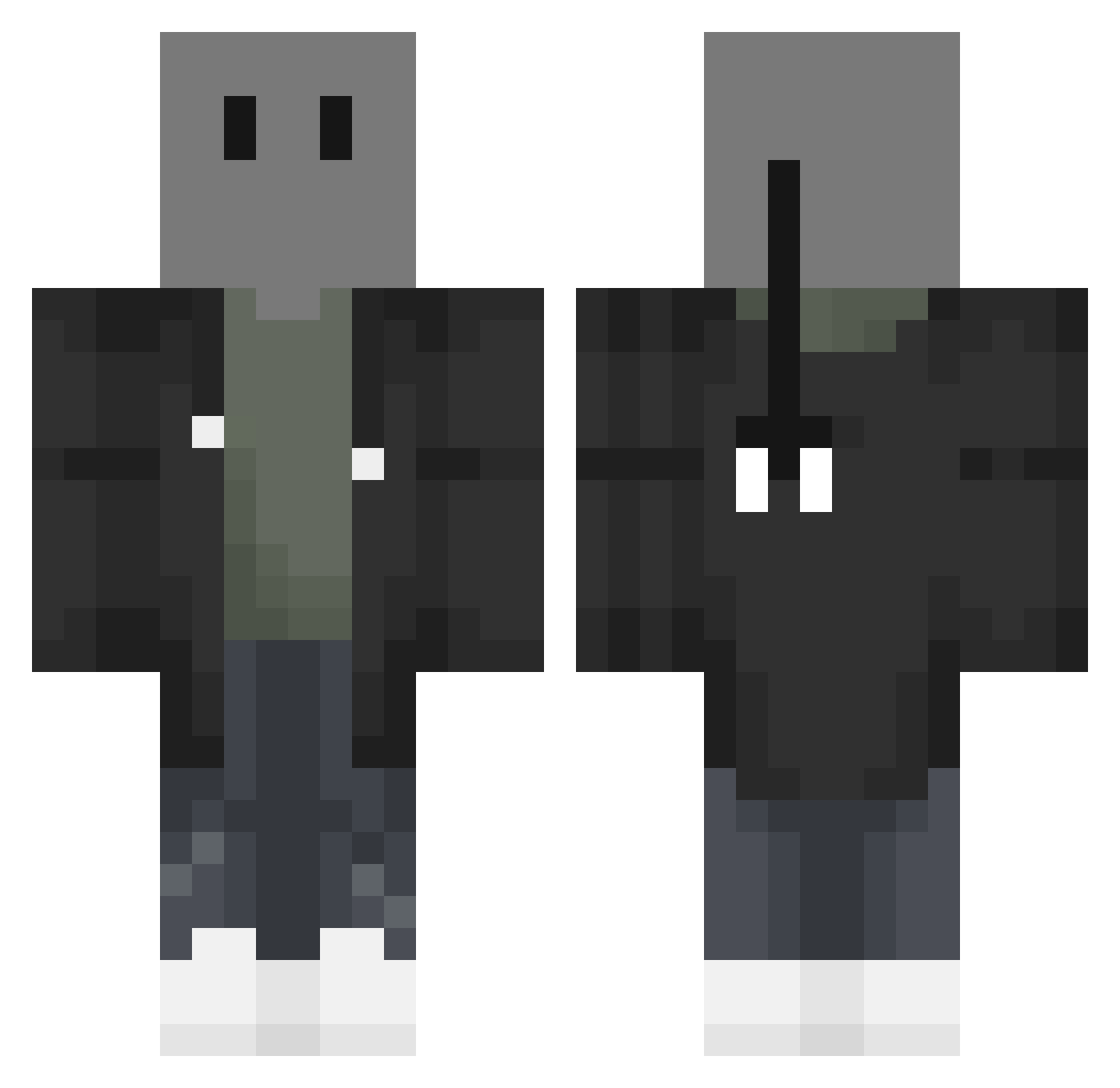 zeroo12 Minecraft skin, front and back view