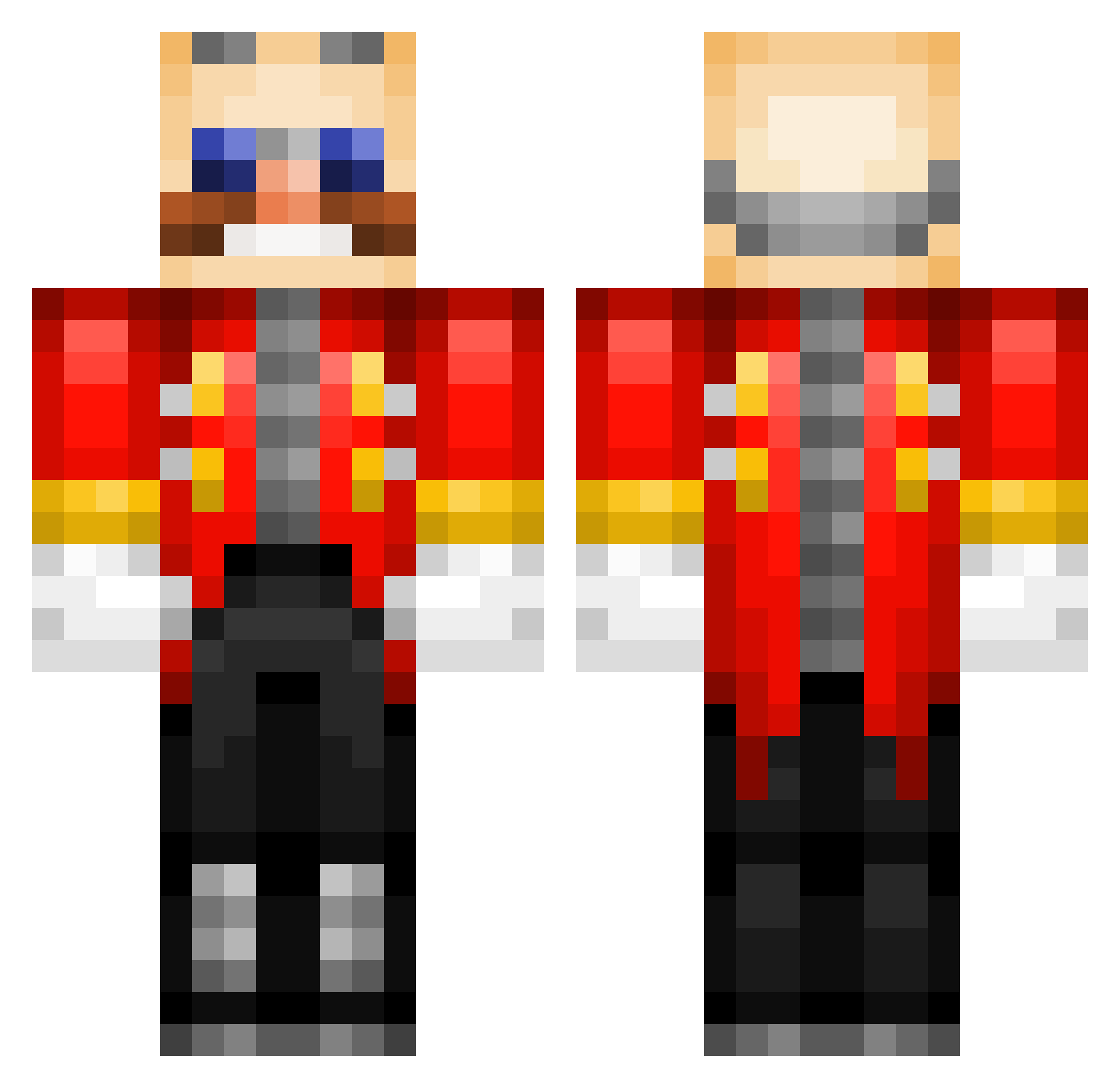 vxxvicke Minecraft skin, front and back view