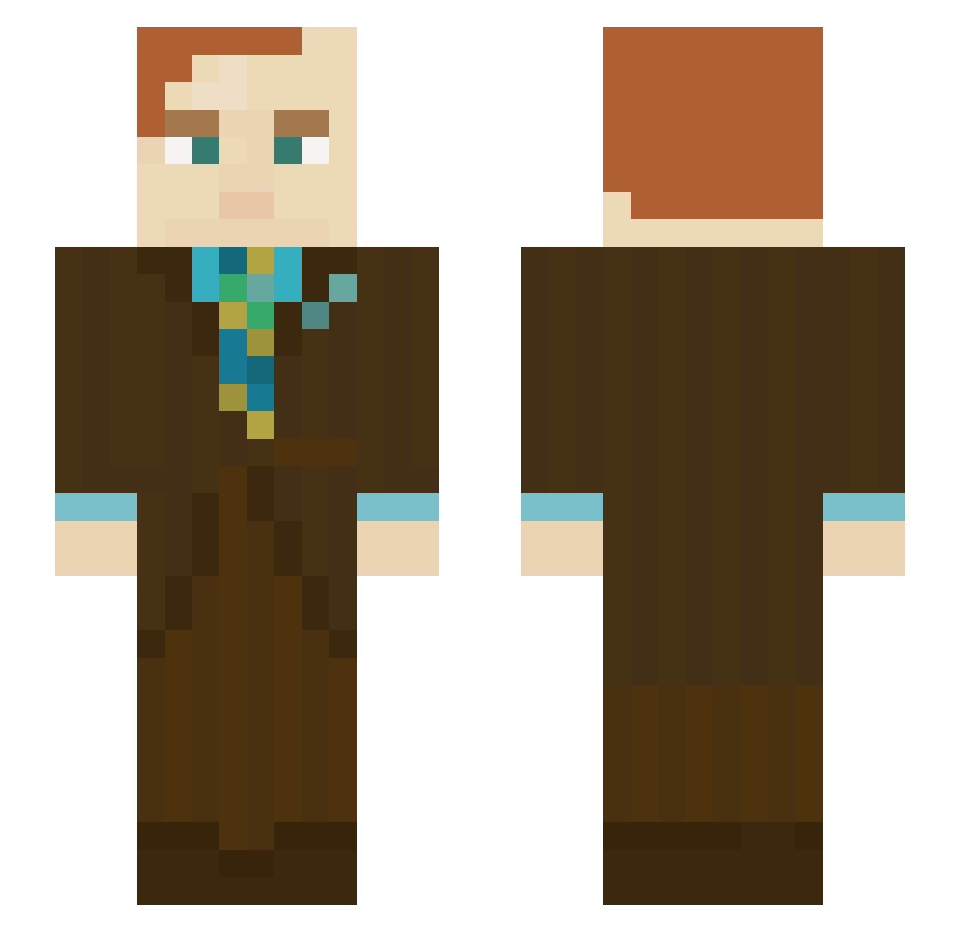 Berny Minecraft skin, front and back view