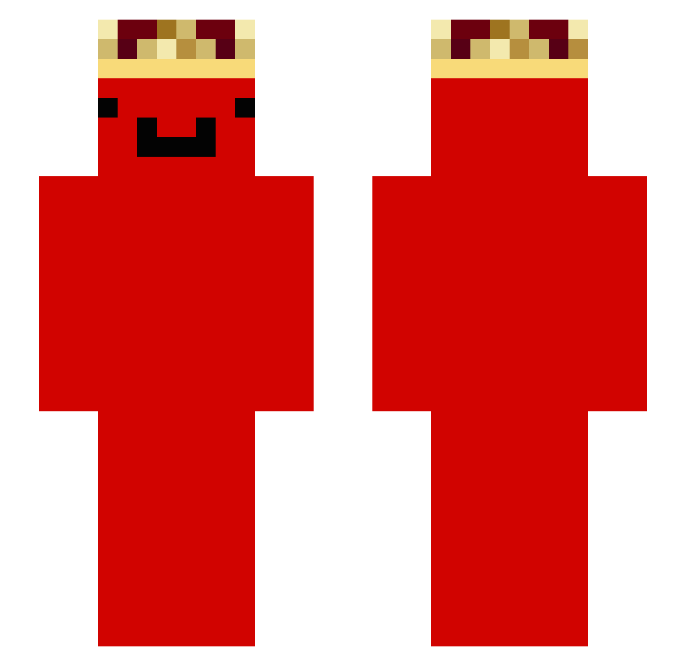 Kothares Minecraft skin, front and back view