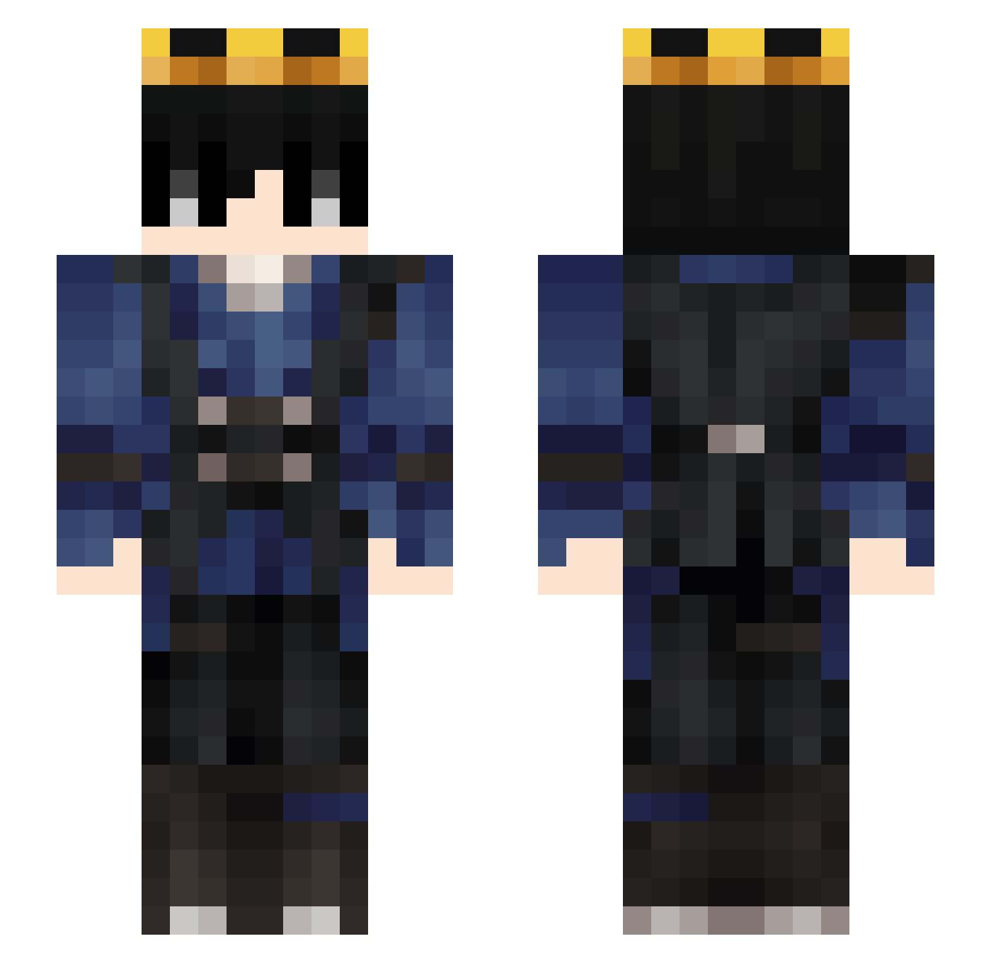 TheSpikedApe Minecraft skin, front and back view