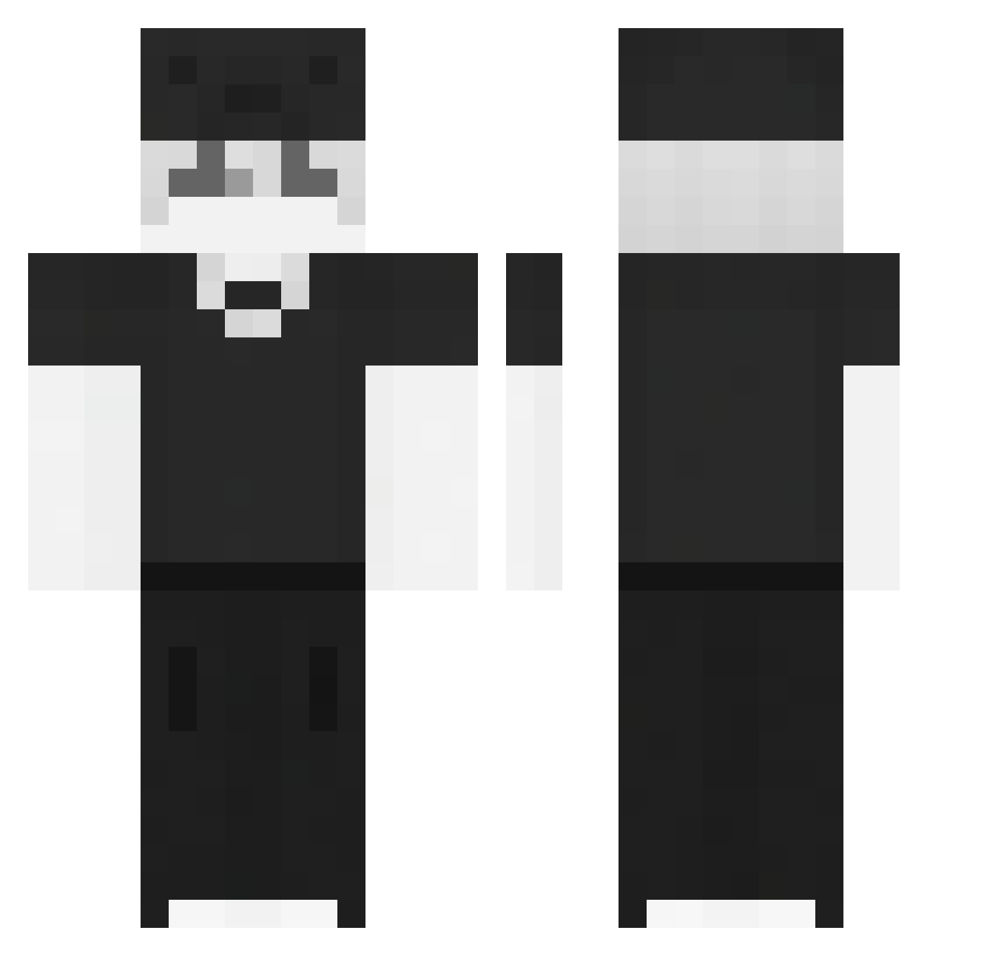 zSpxcL Minecraft skin, front and back view