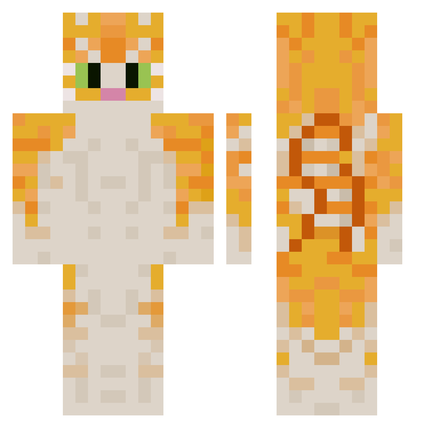 sanymaaaa Minecraft skin, front and back view