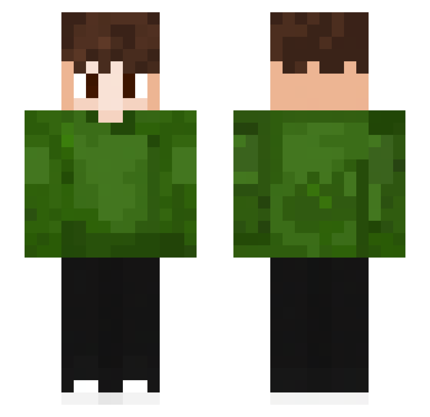 R3mus Minecraft skin, front and back view