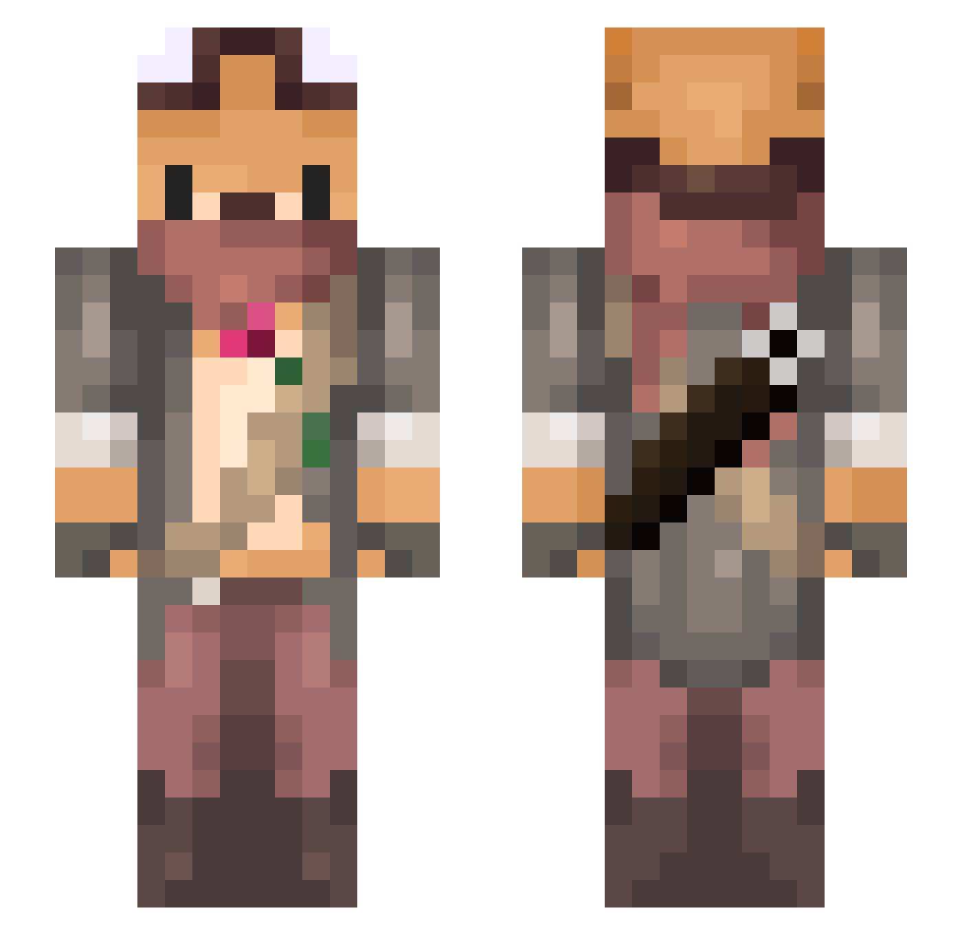 MeteorMashup Minecraft skin, front and back view
