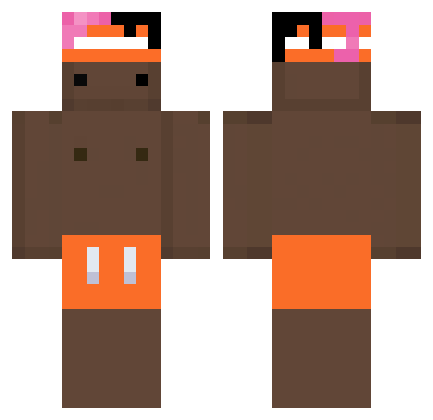 Driftyy Minecraft skin, front and back view