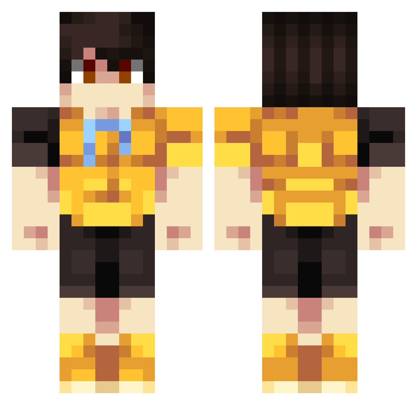 AntoineGriezmann Minecraft skin, front and back view