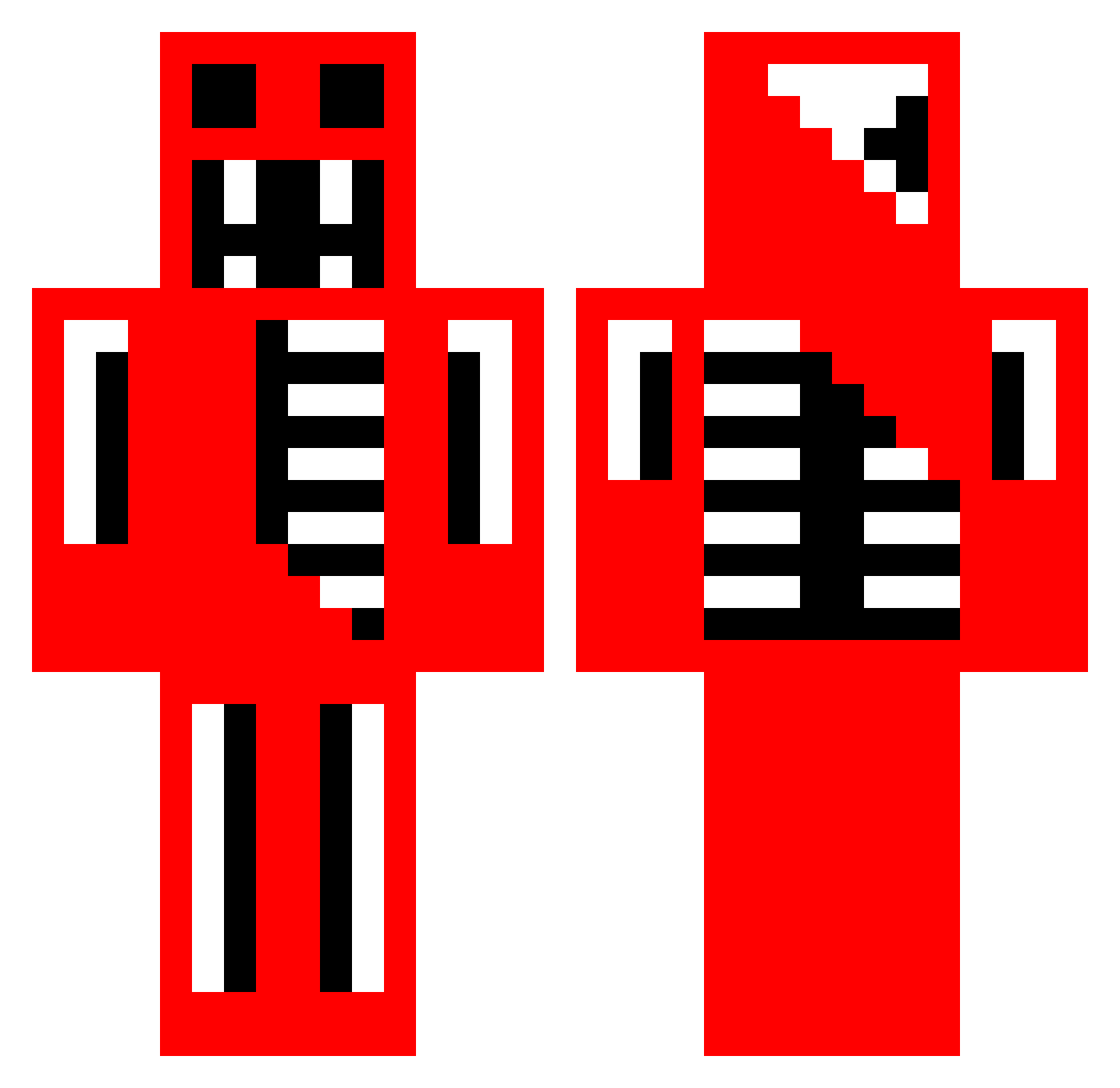 PresidntPorpoise Minecraft skin, front and back view