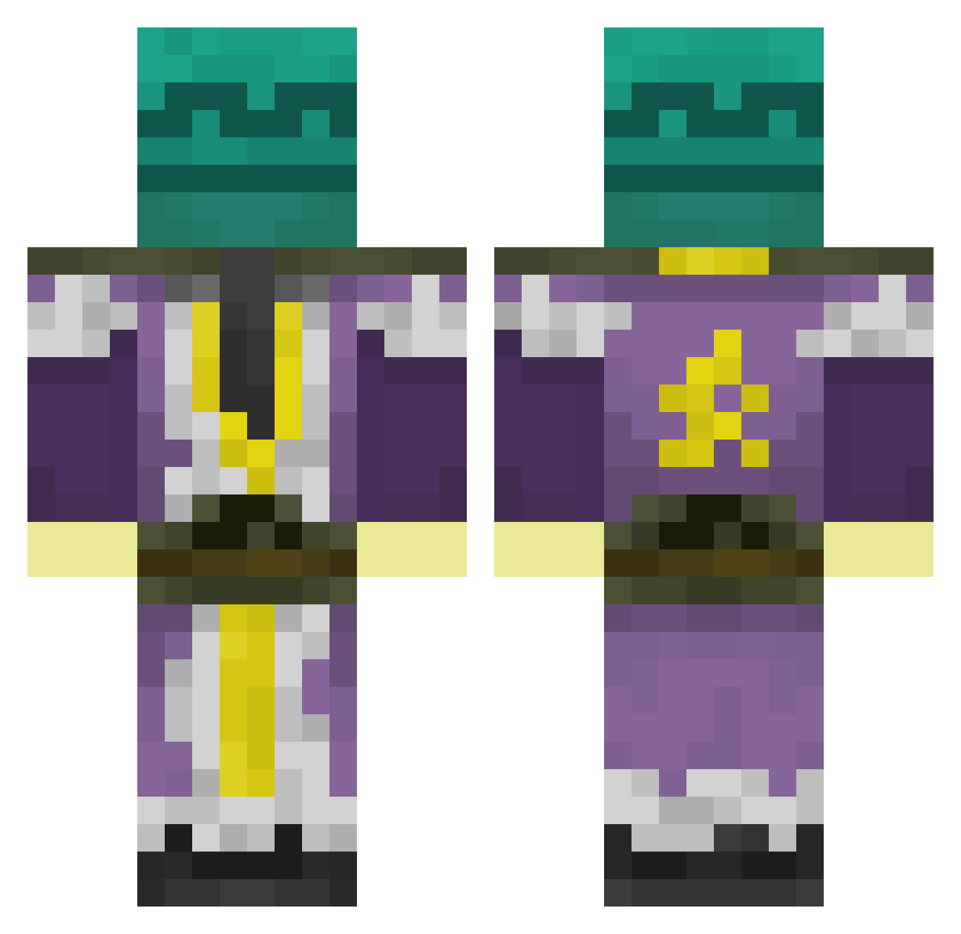 crunchyballs Minecraft skin, front and back view