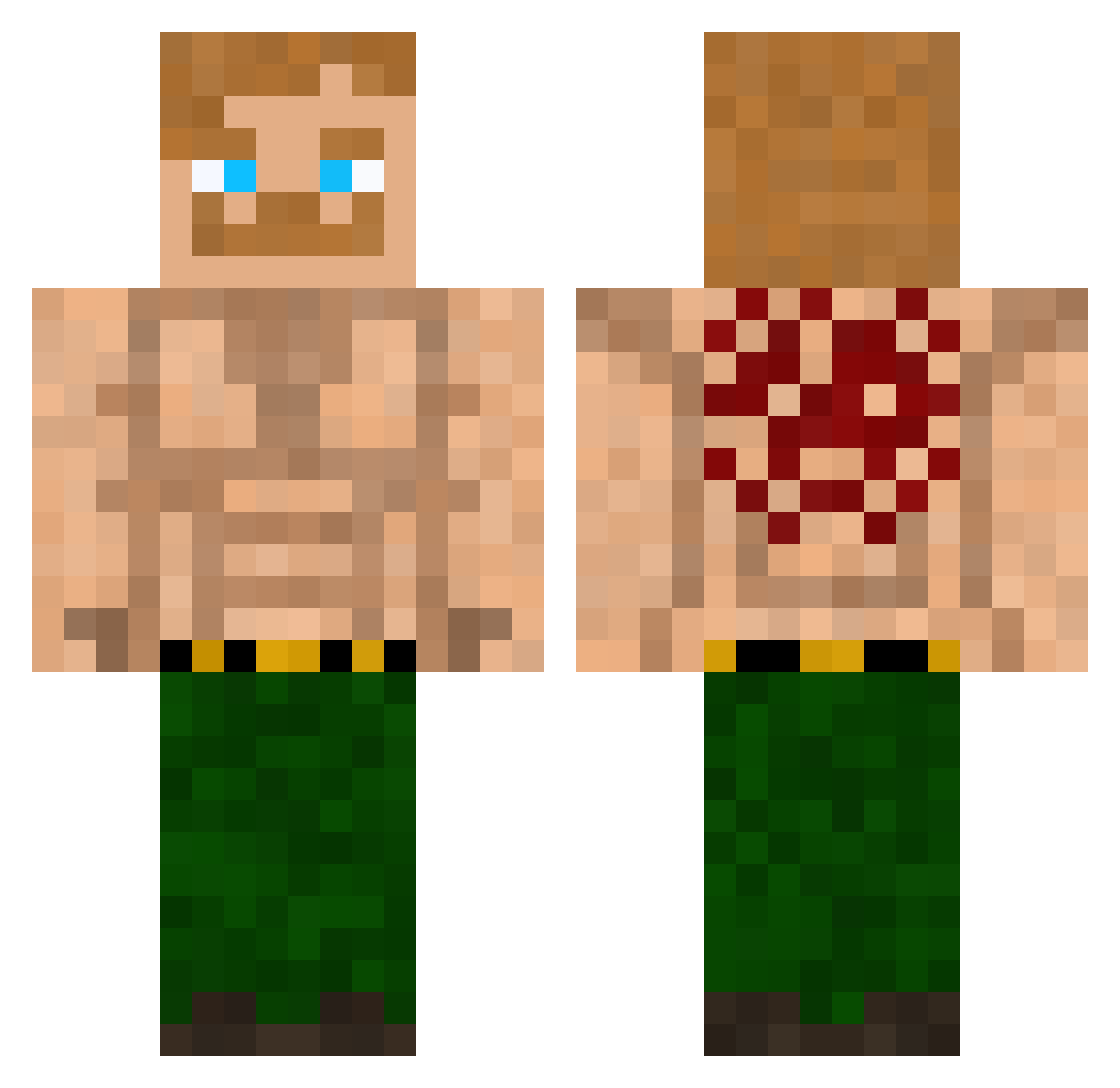 yusufadg Minecraft skin, front and back view