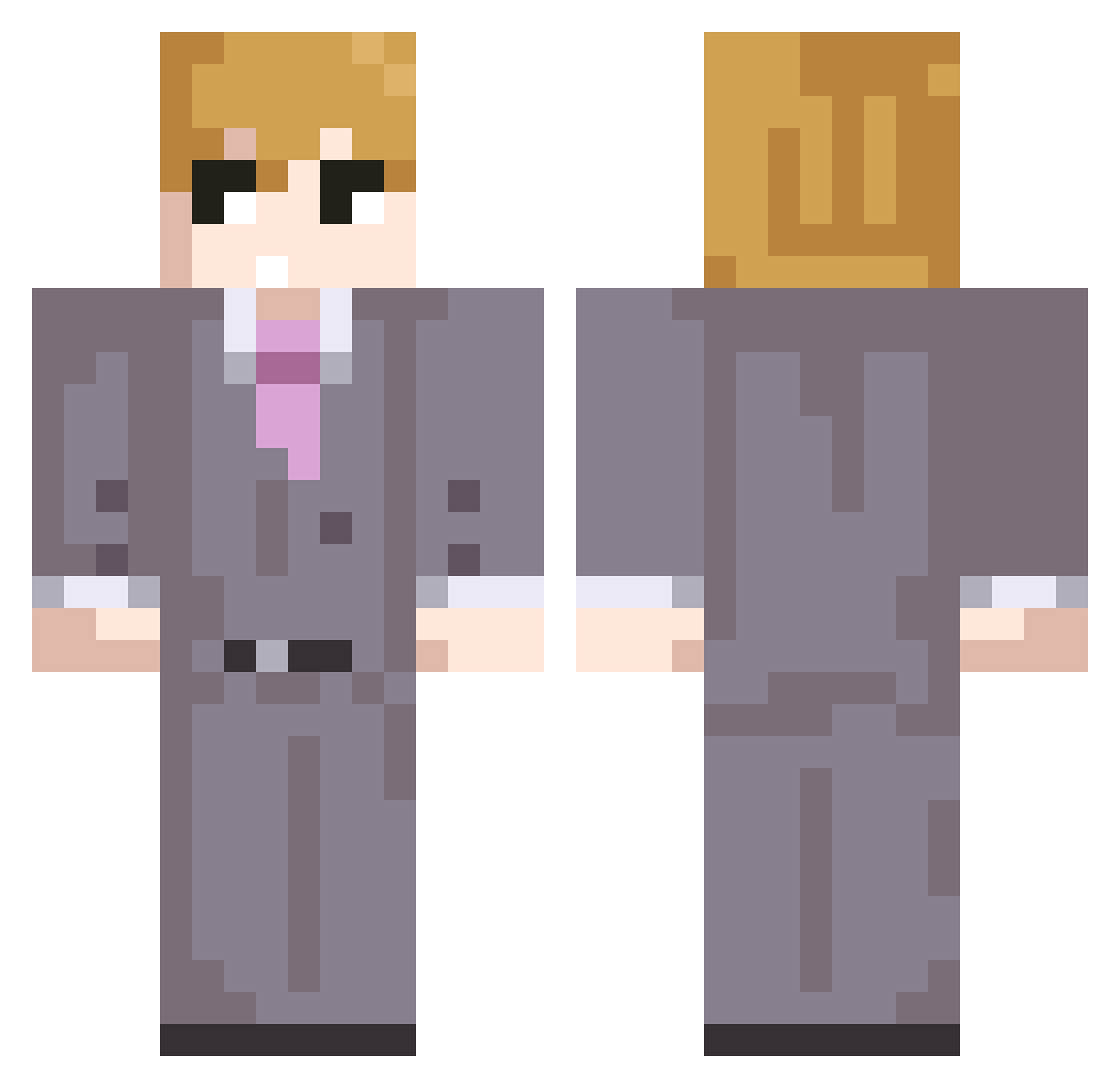 nafagas Minecraft skin, front and back view