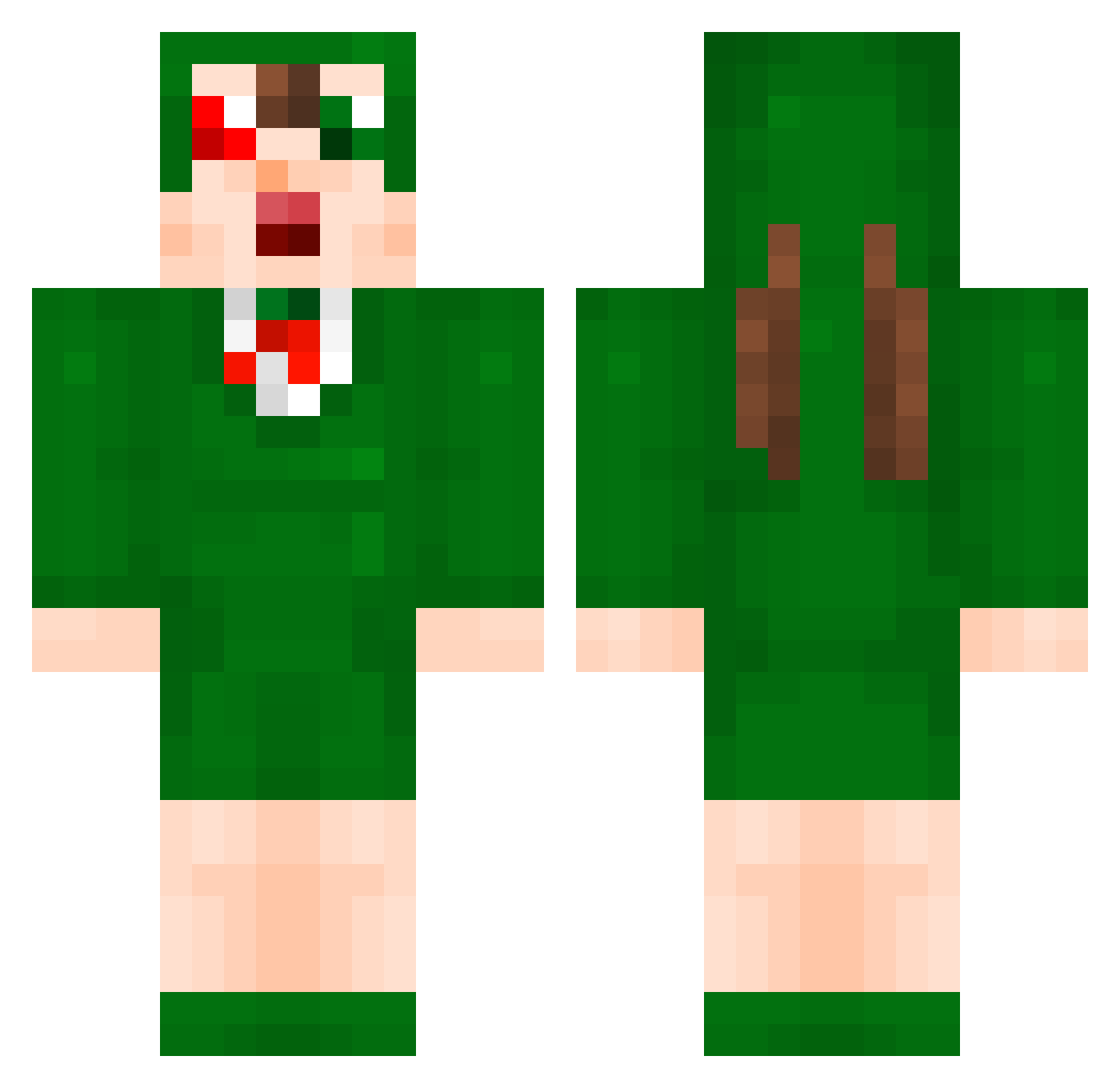 TaMong_ Minecraft skin, front and back view