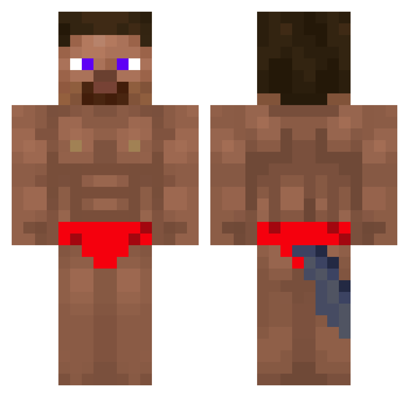 ifygas Minecraft skin, front and back view