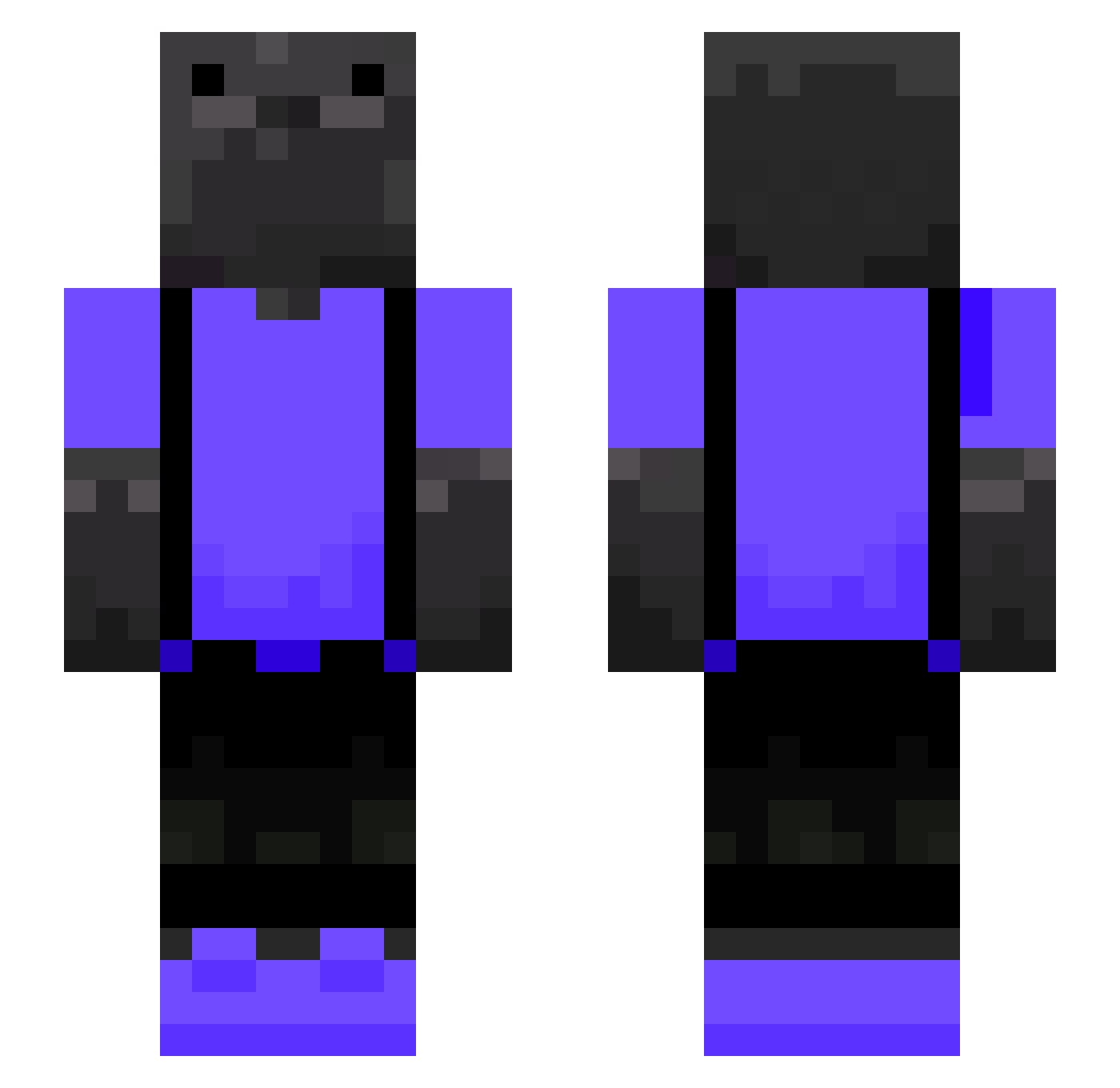 z_nahBruh Minecraft skin, front and back view