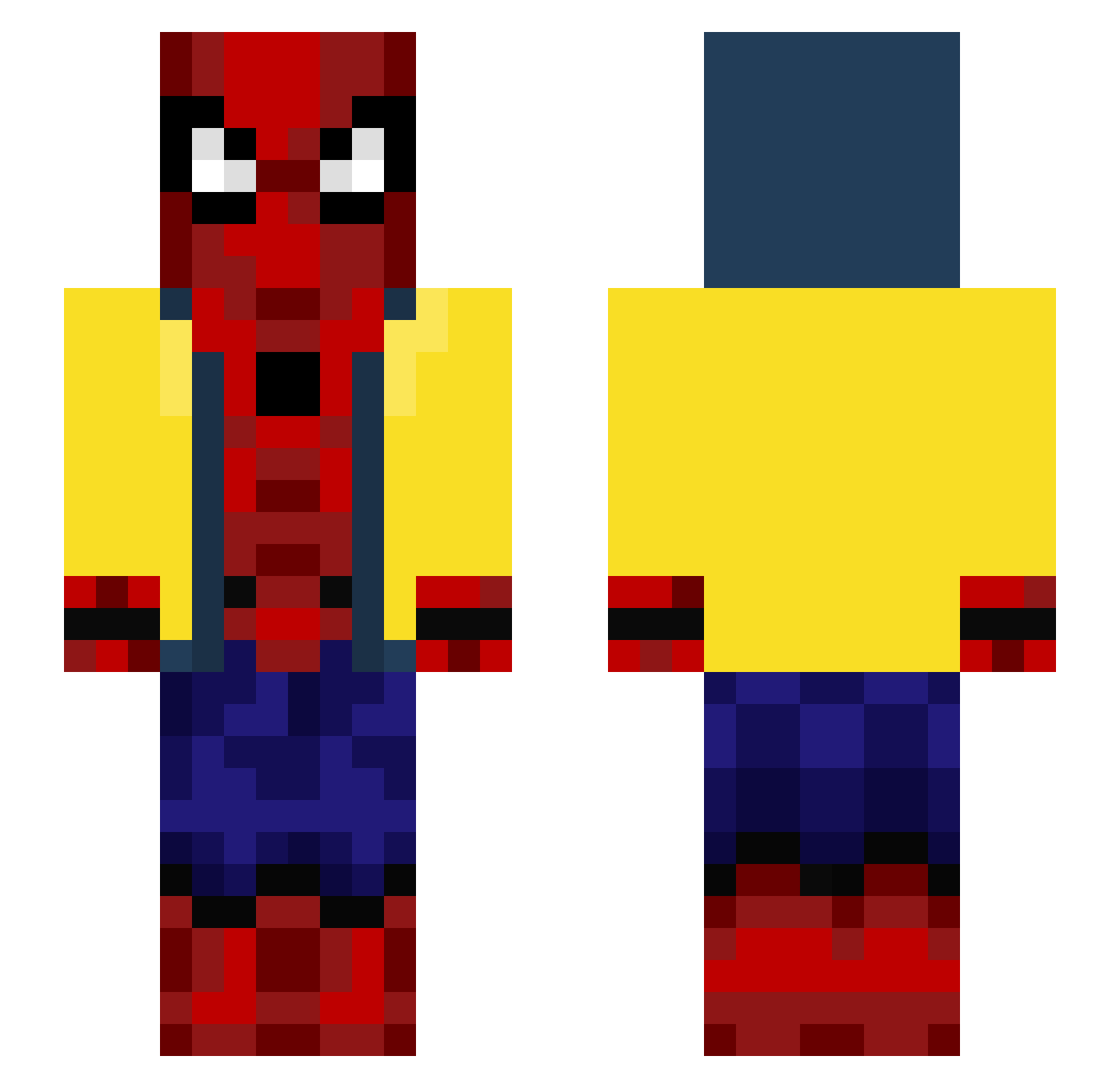 UhhDaquan Minecraft skin, front and back view