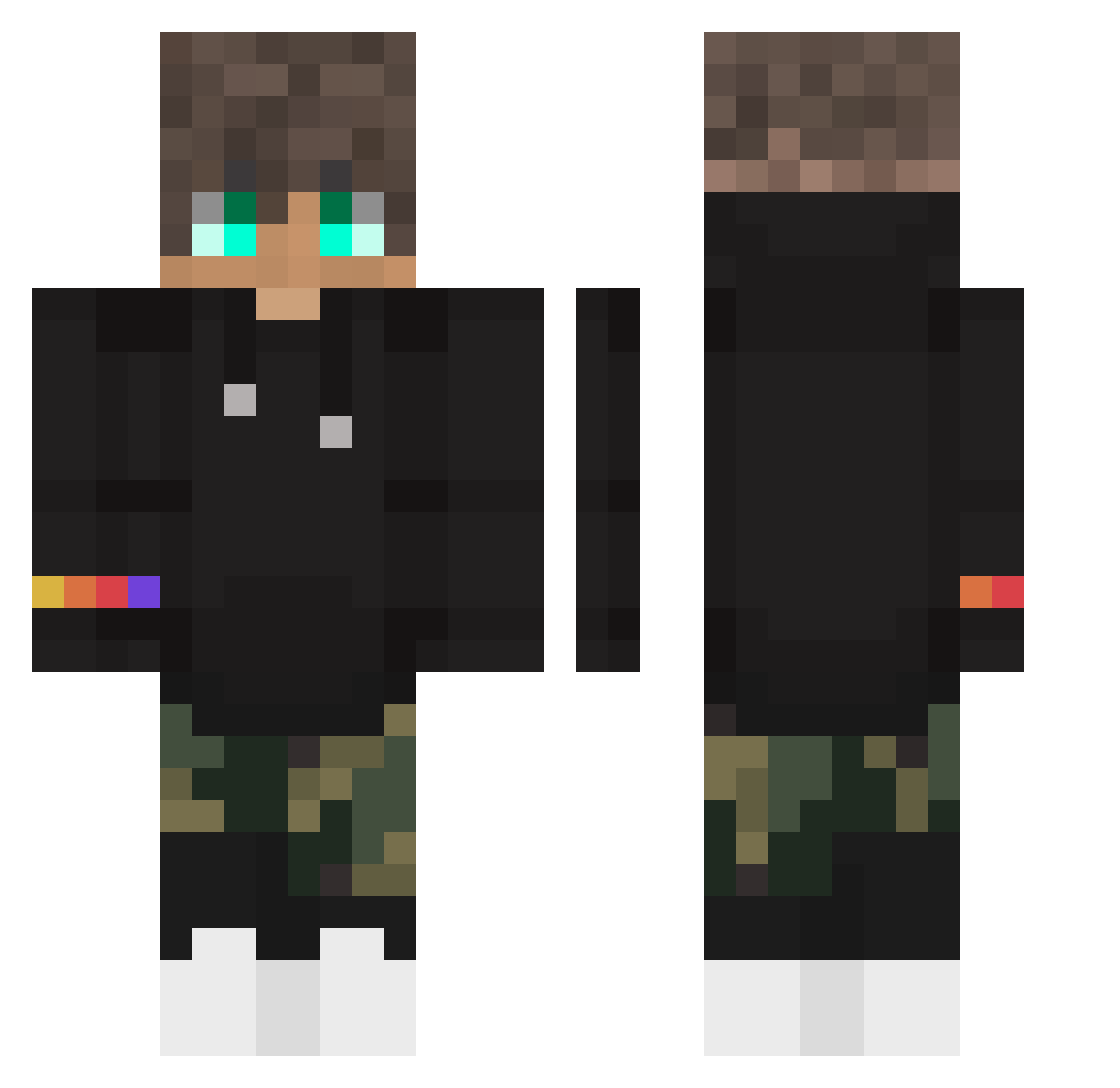 rxkv0 Minecraft skin, front and back view