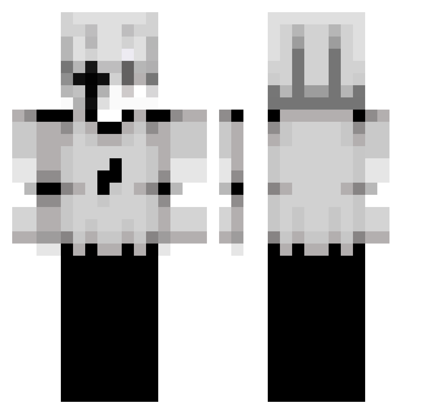 3xt45y_ Minecraft skin, front and back view