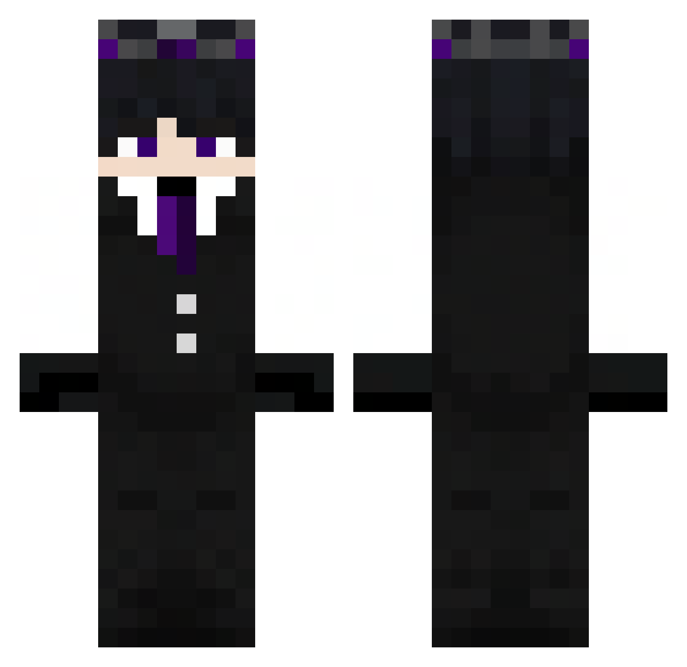 sporopollenin Minecraft skin, front and back view