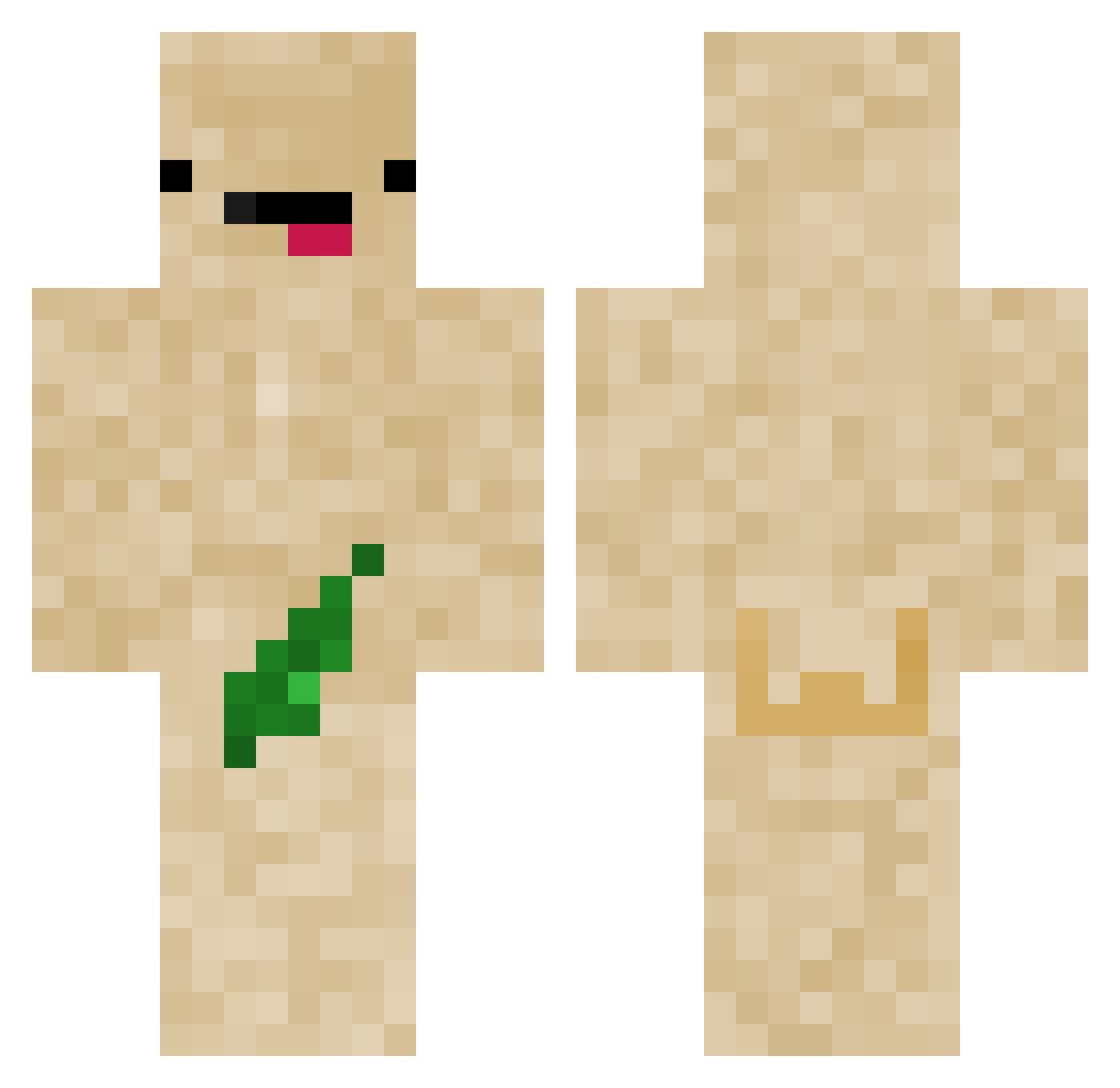 DabbingOnThem Minecraft skin, front and back view
