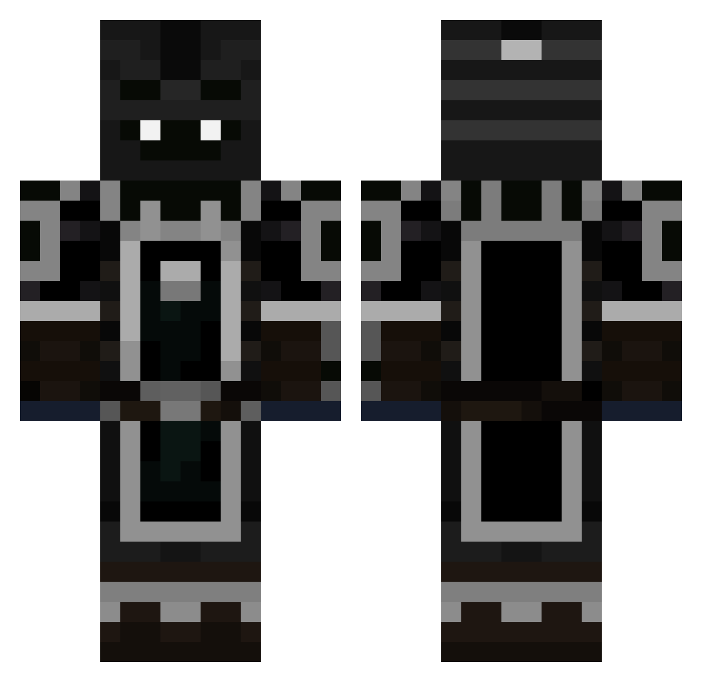MrBonkDonk Minecraft skin, front and back view