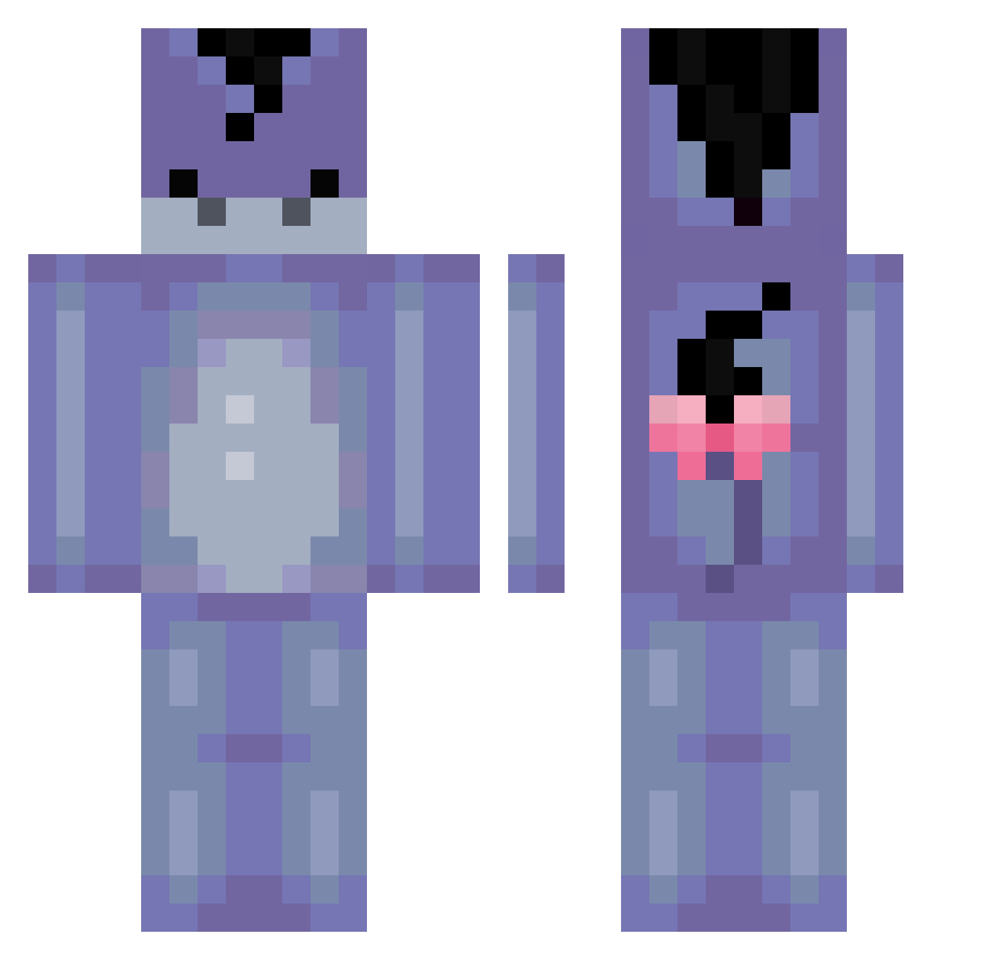 donkemanz Minecraft skin, front and back view