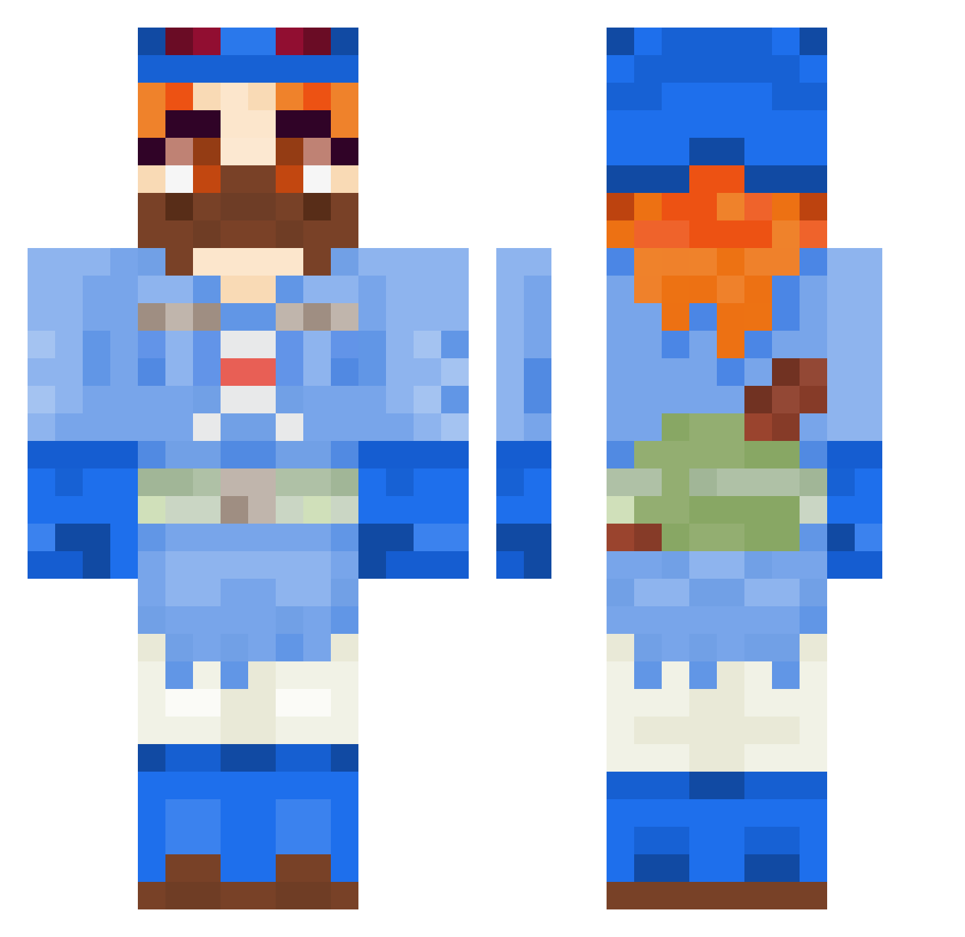 illumilodi Minecraft skin, front and back view