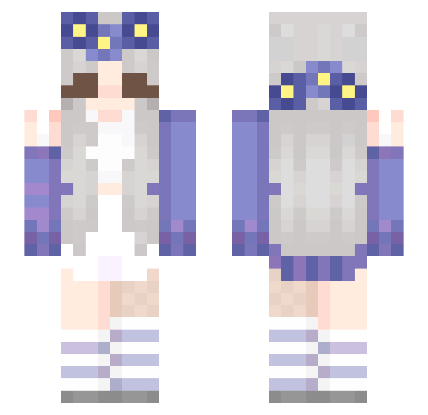 sfaia Minecraft skin, front and back view