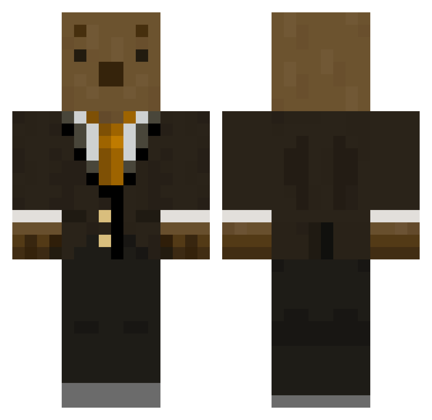 quickestquokka87 Minecraft skin, front and back view