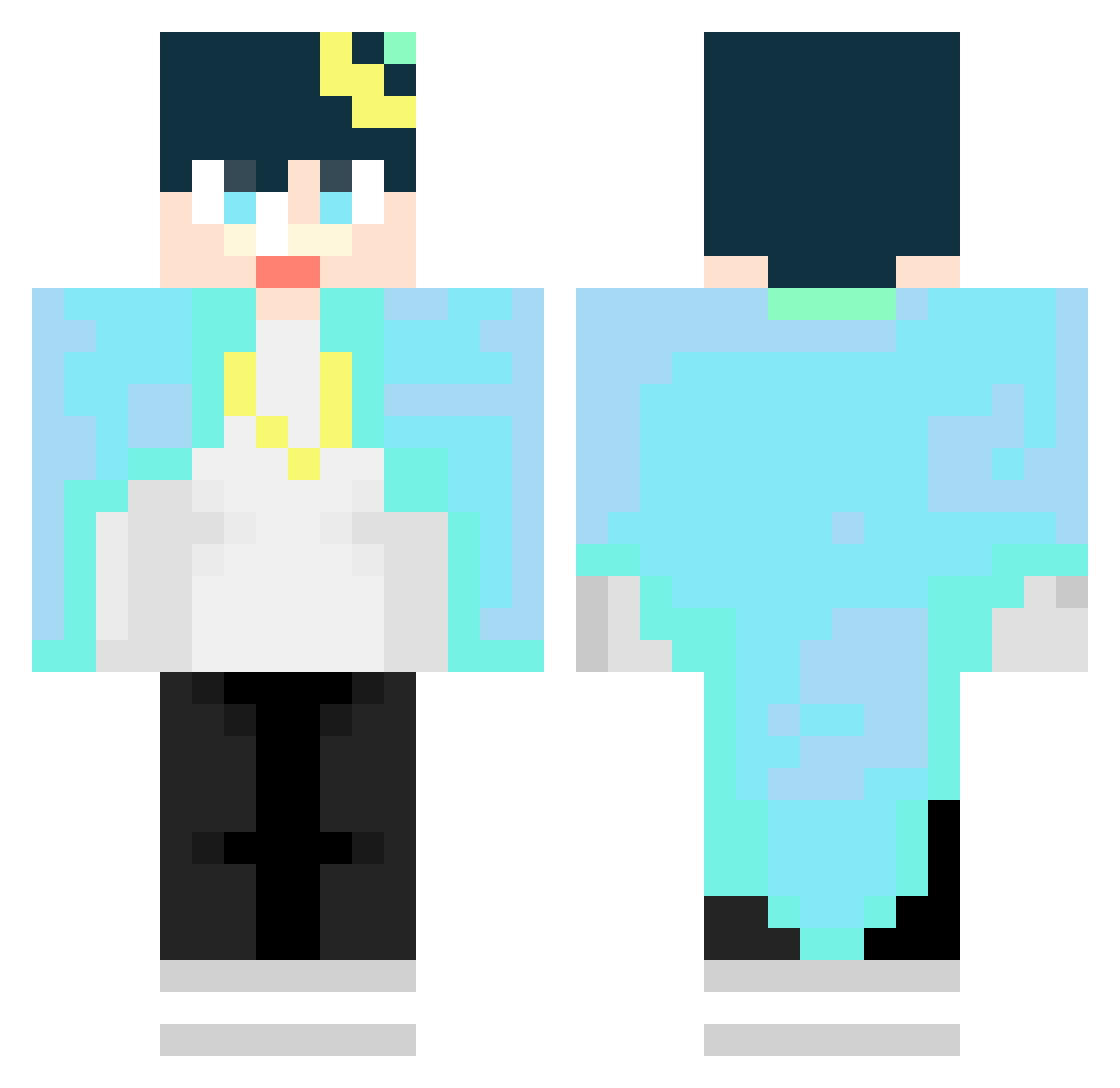Baby_sts2036 Minecraft skin, front and back view