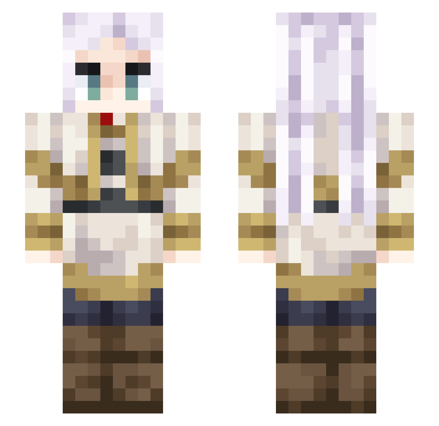 Bashtyy Minecraft skin, front and back view