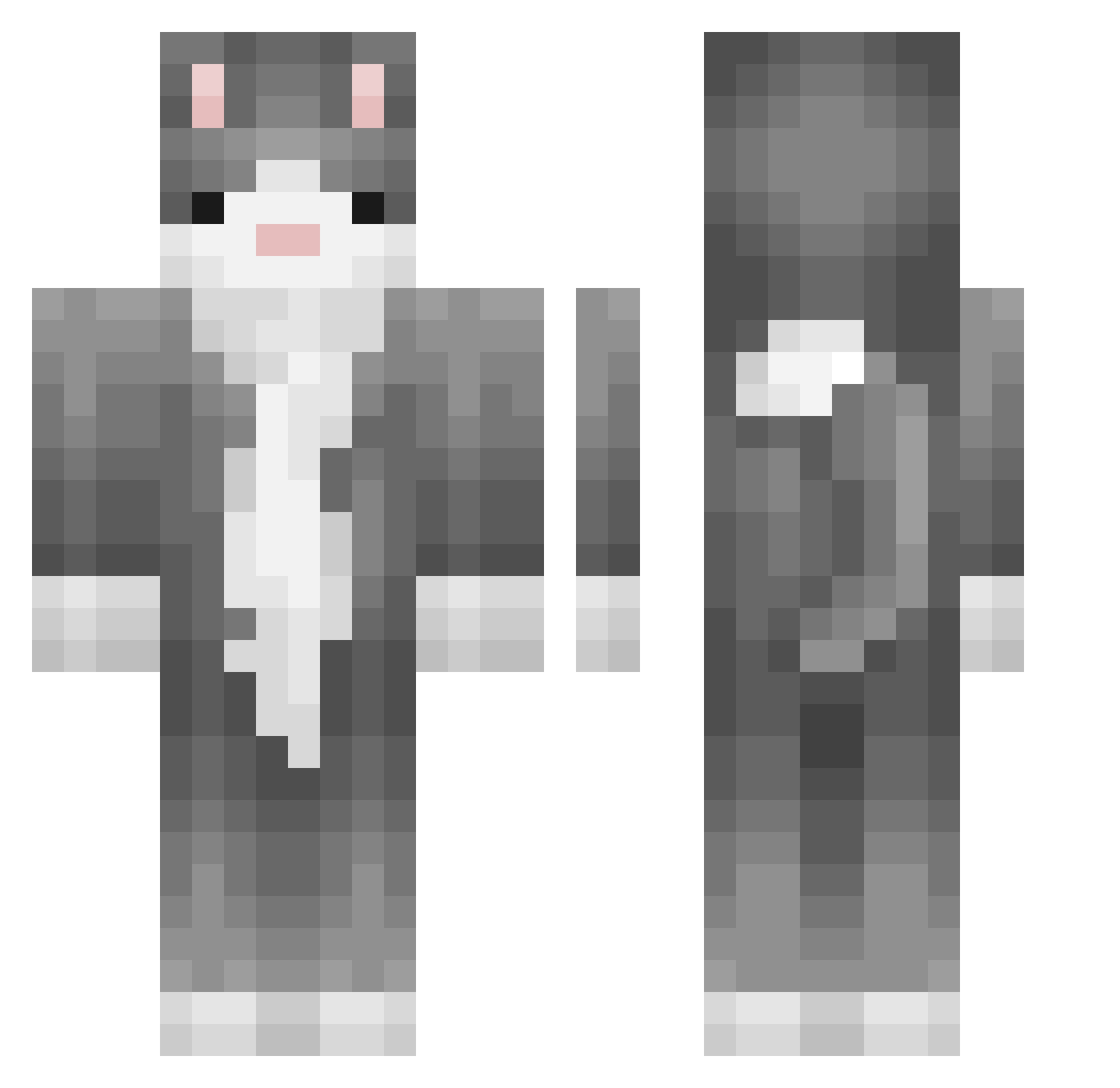 melzinho Minecraft skin, front and back view