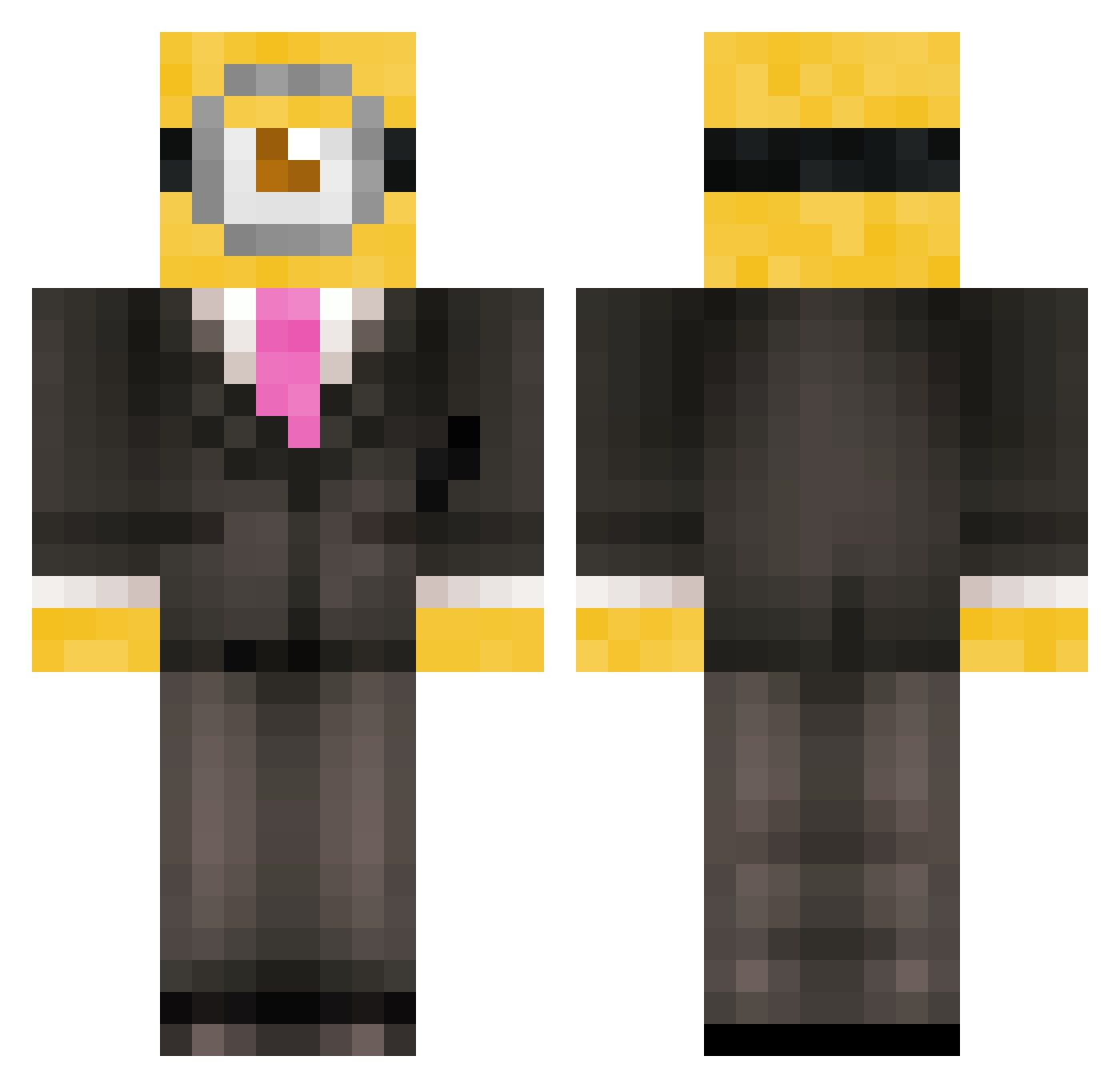 monkeystink_ Minecraft skin, front and back view