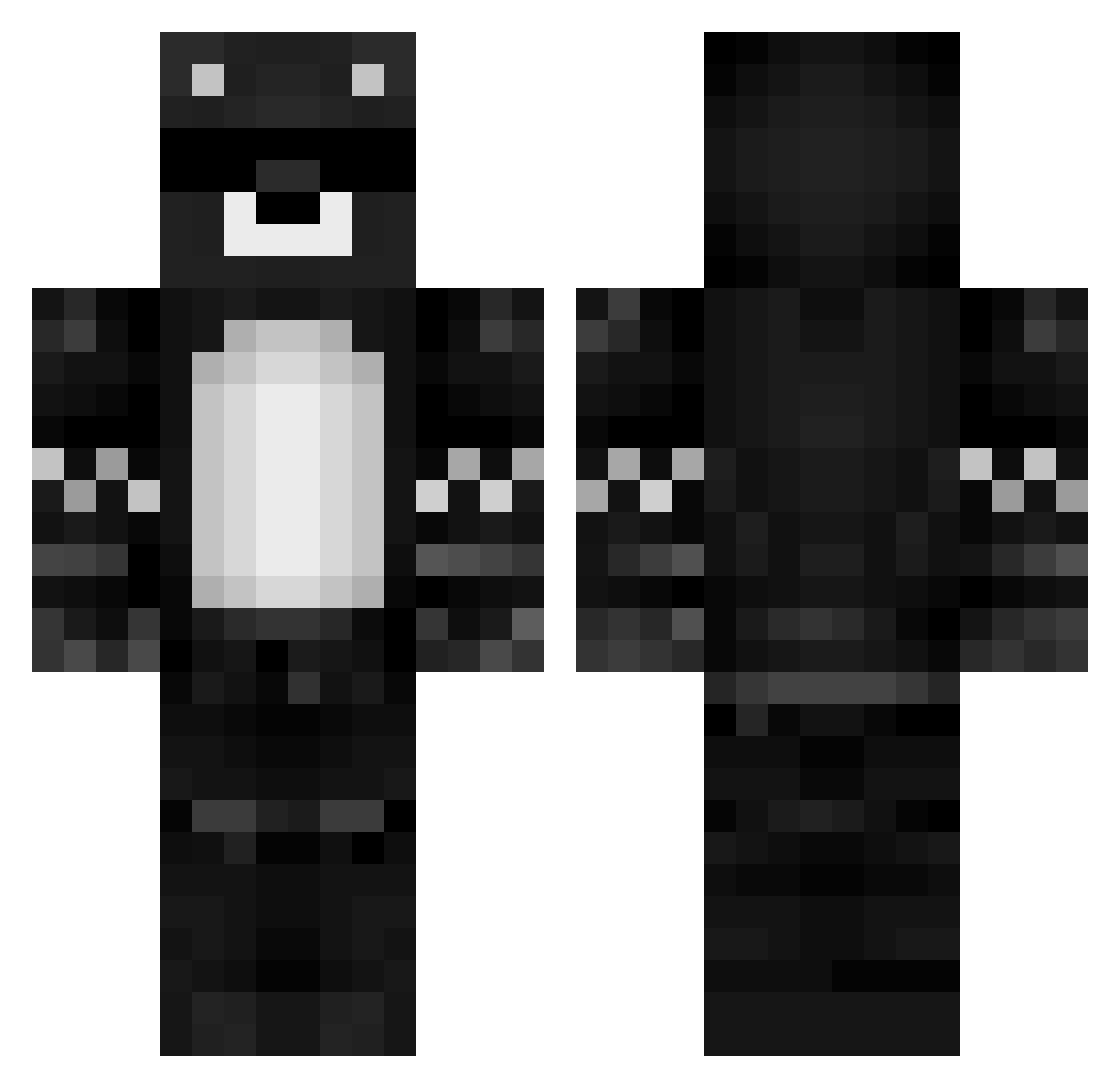 Steep232 Minecraft skin, front and back view