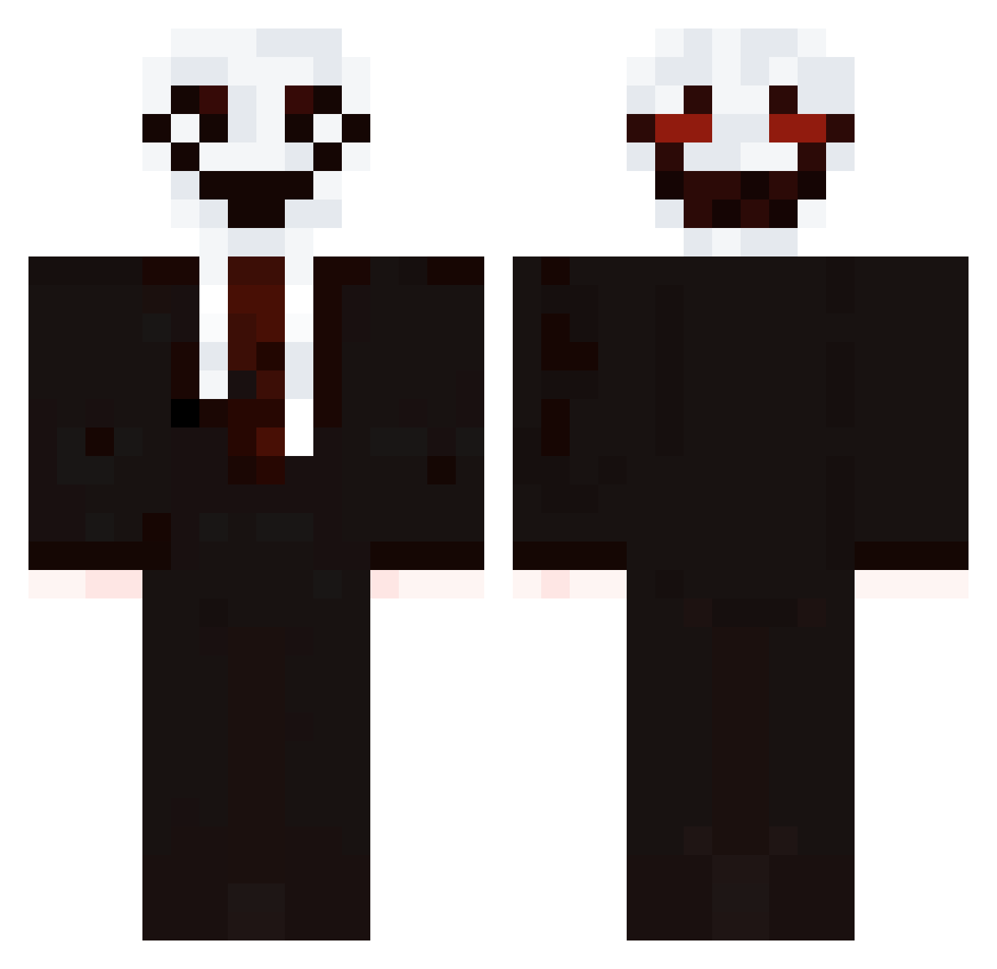 InariVoido Minecraft skin, front and back view