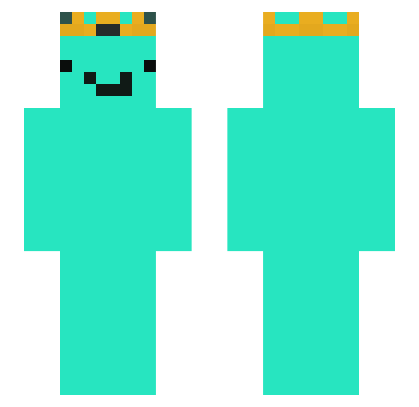 lusvvi Minecraft skin, front and back view