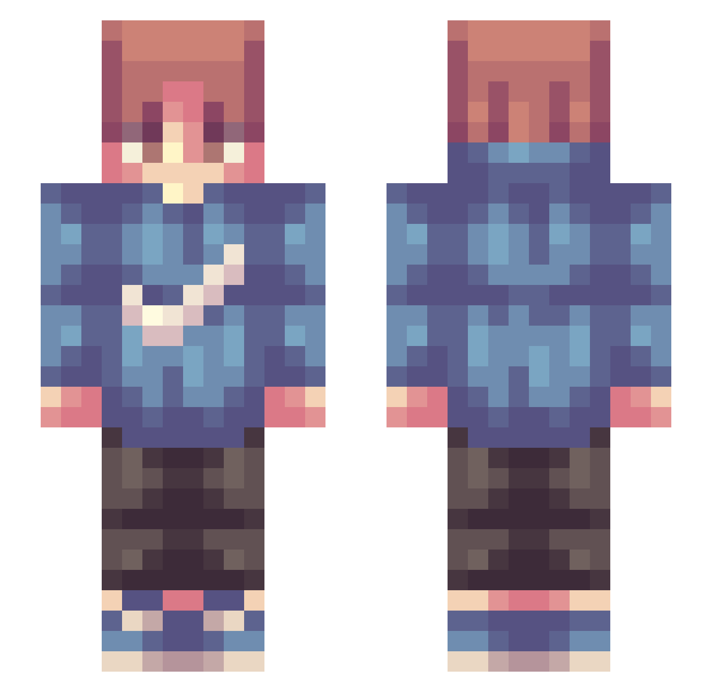 FREUNDLICHE01 Minecraft skin, front and back view