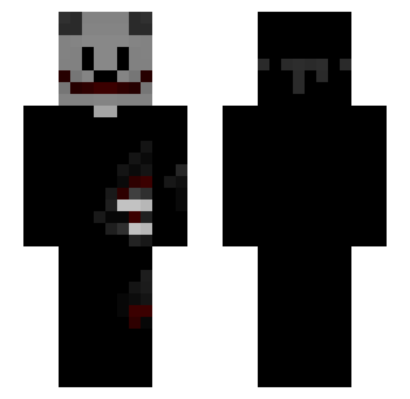 Resistable Minecraft skin, front and back view