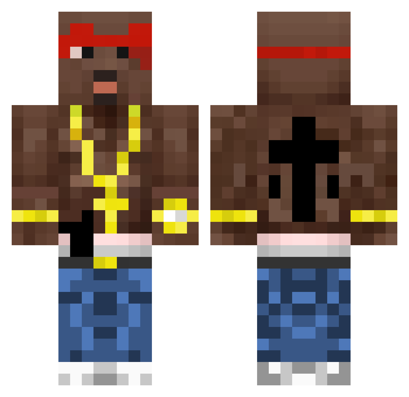 EvanOnTop1 Minecraft skin, front and back view