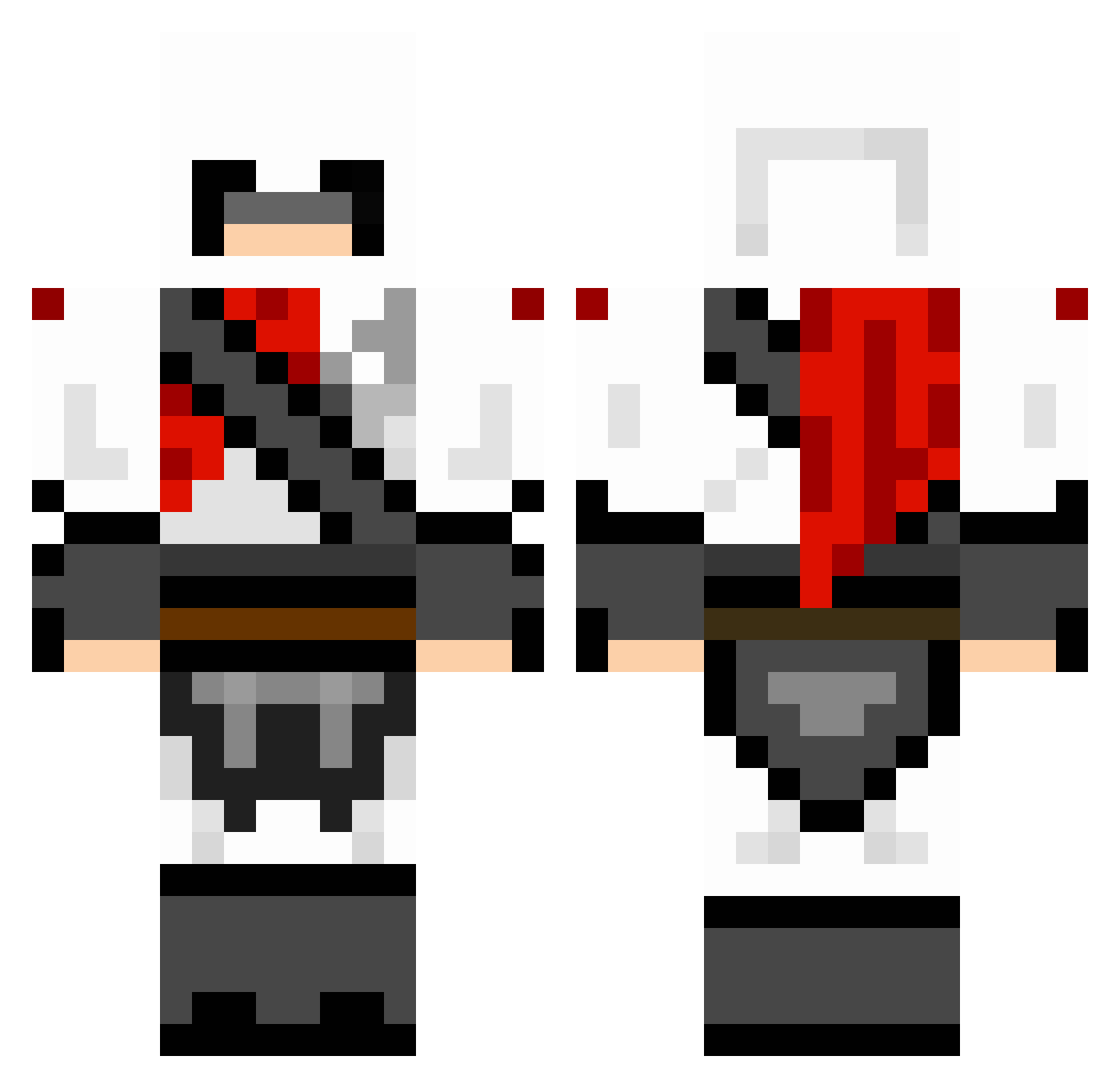 Anorak Minecraft skin, front and back view