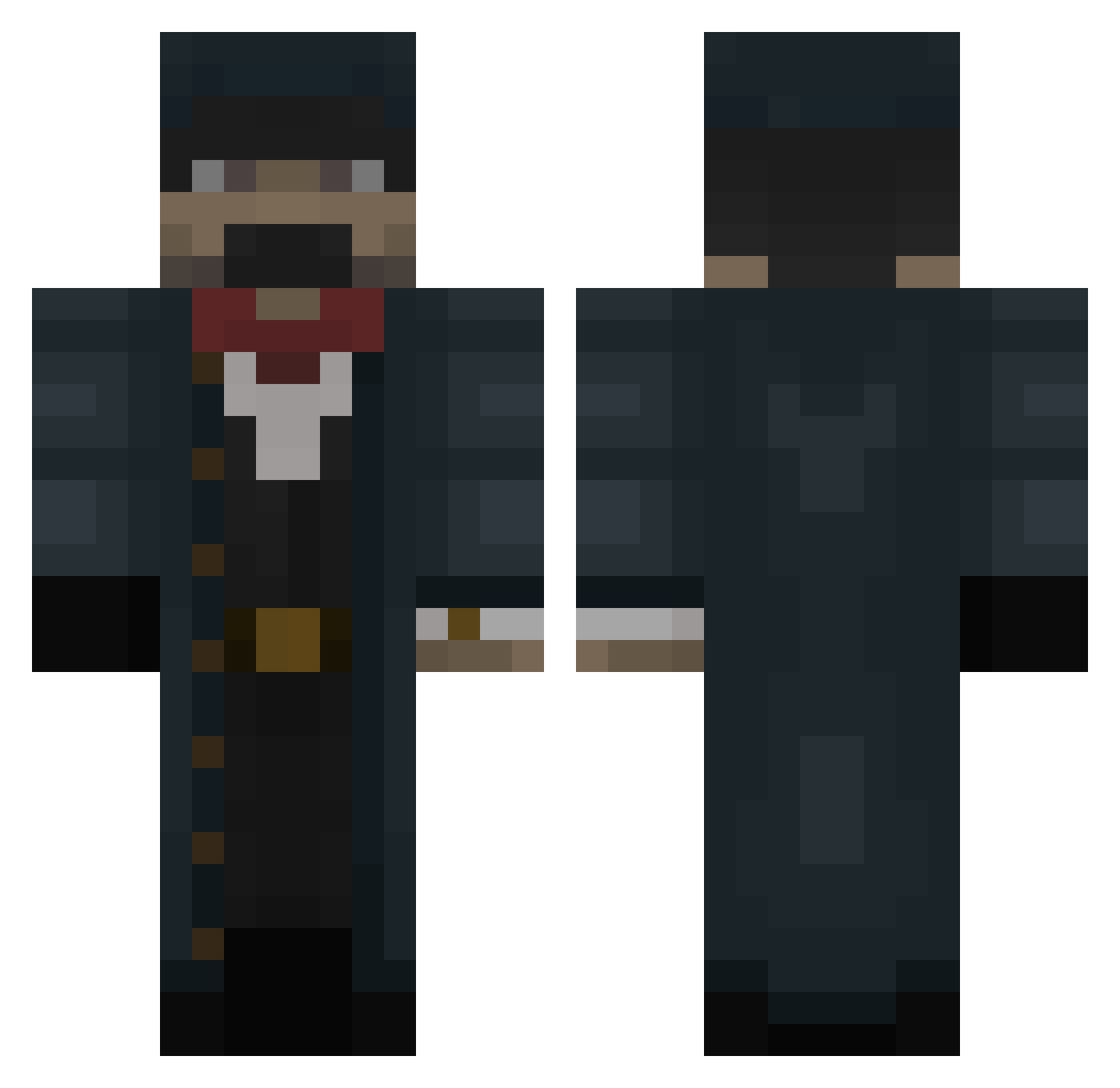 CapitaineArnold Minecraft skin, front and back view