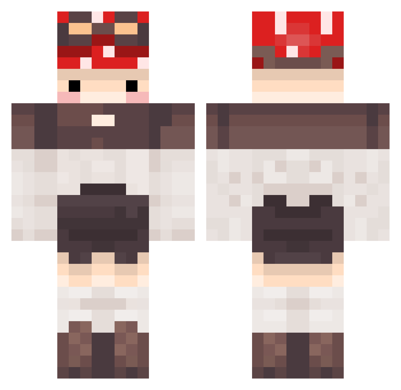 UN4 Minecraft skin, front and back view